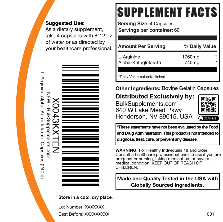 AAKG (L-아르기닌 알파-케토글루타르산) 캡슐