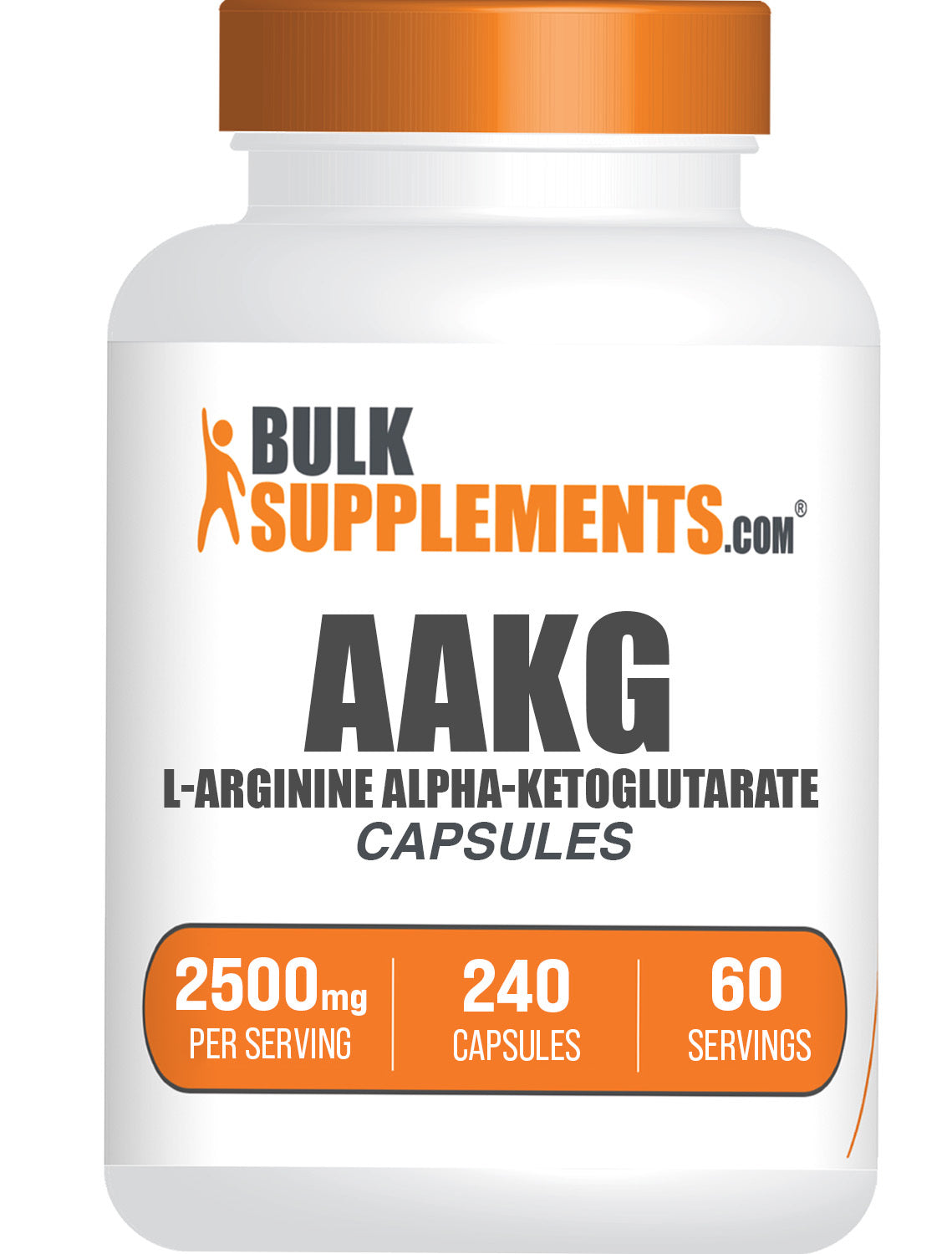 BulkSupplements.com AAKG 240 capsules bottle image