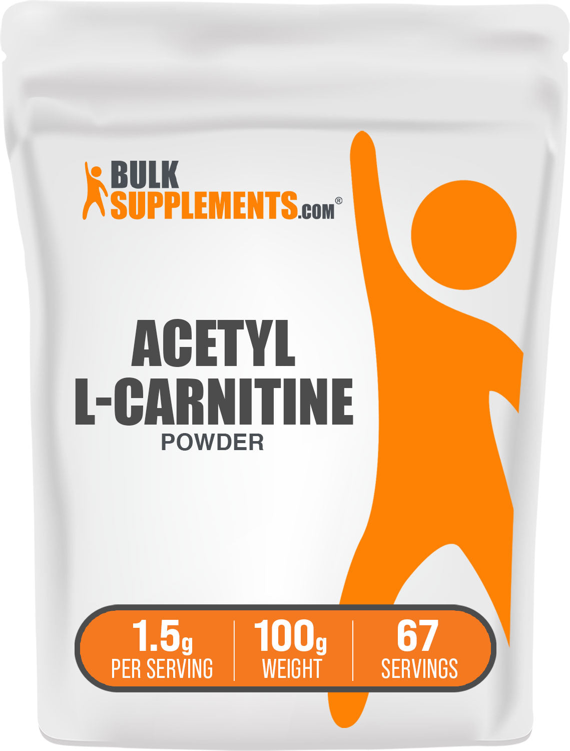 BulkSupplements.com Acetyl L-Carnitine HCl Powder 100g bag image