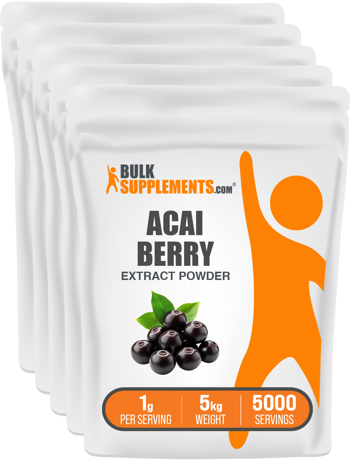 BulkSupplements.com Acai Berry Extract Powder 5kg bag image
