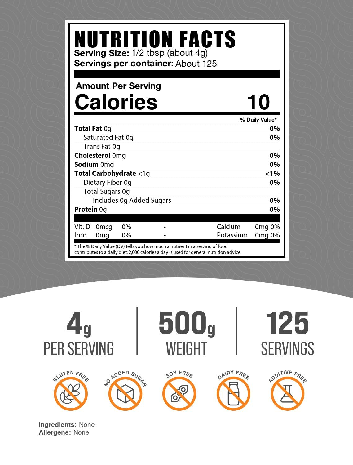 Agar Agar Powder 500g Label
