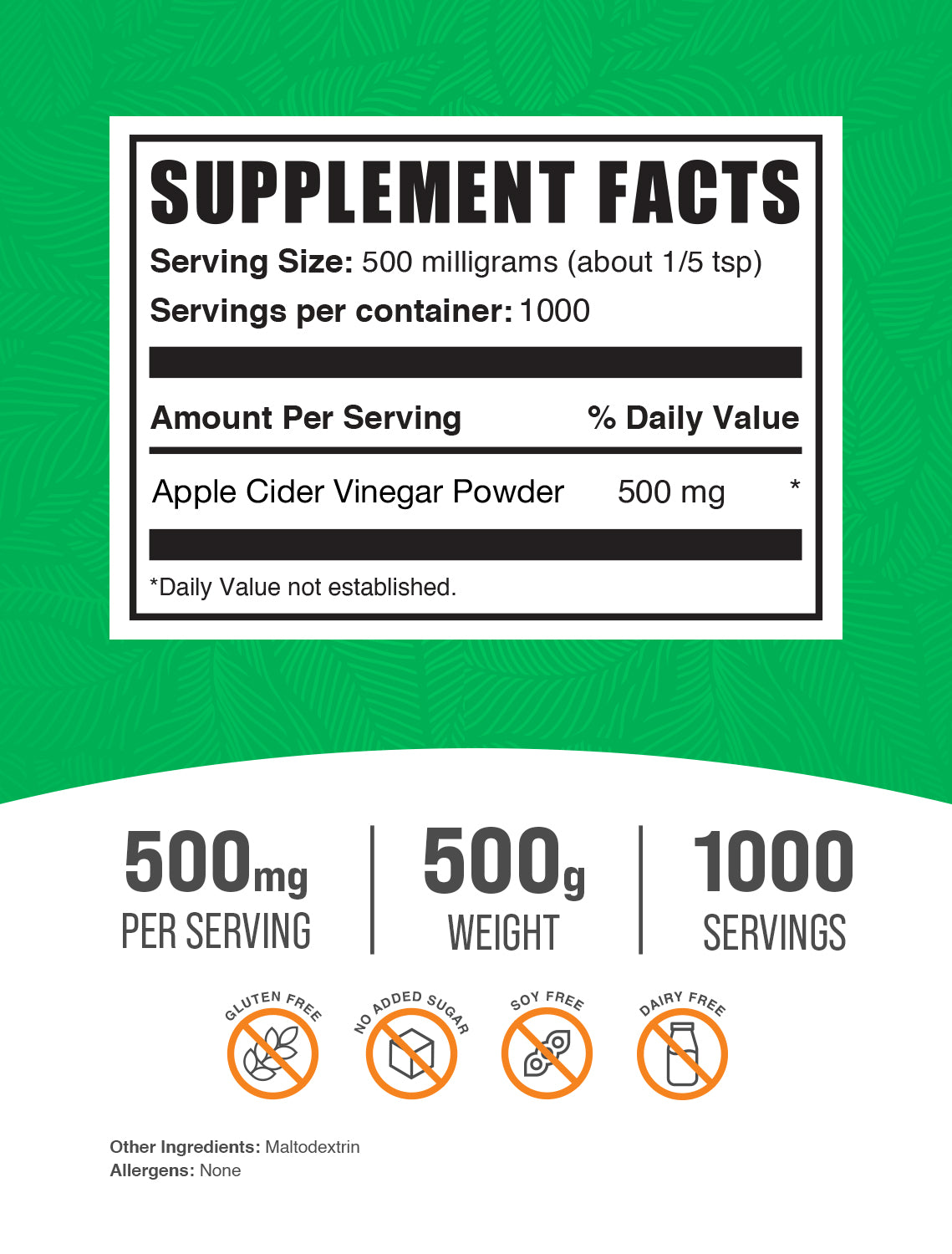 Apple Cider Vinegar Powder