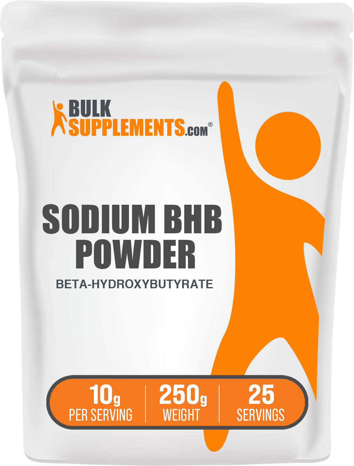 BulkSupplements.com Sodium BHB Powder 250g Bag