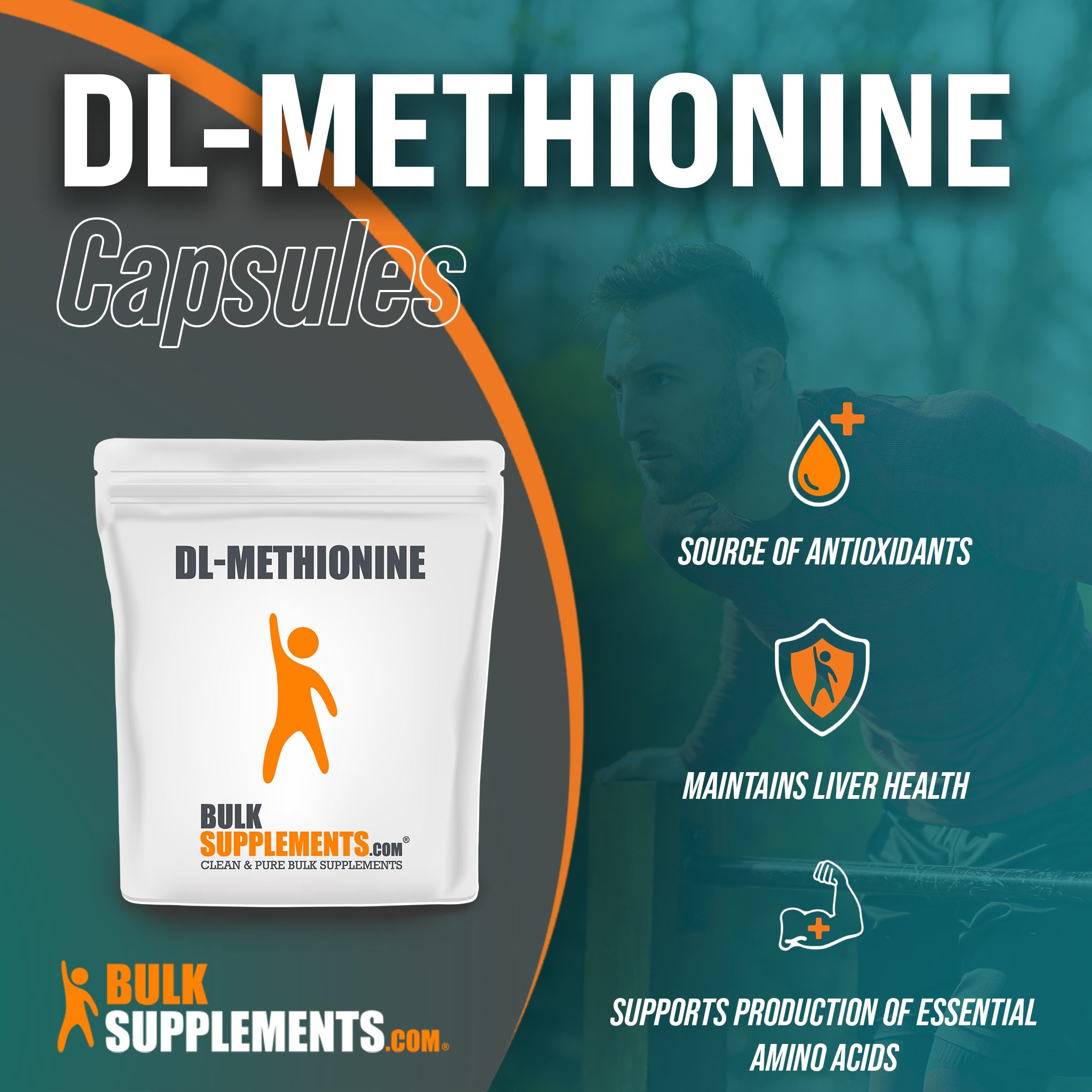 Benefits of DL-Methionine; source of antioxidants, maintains liver health, supports production of essential amino acids