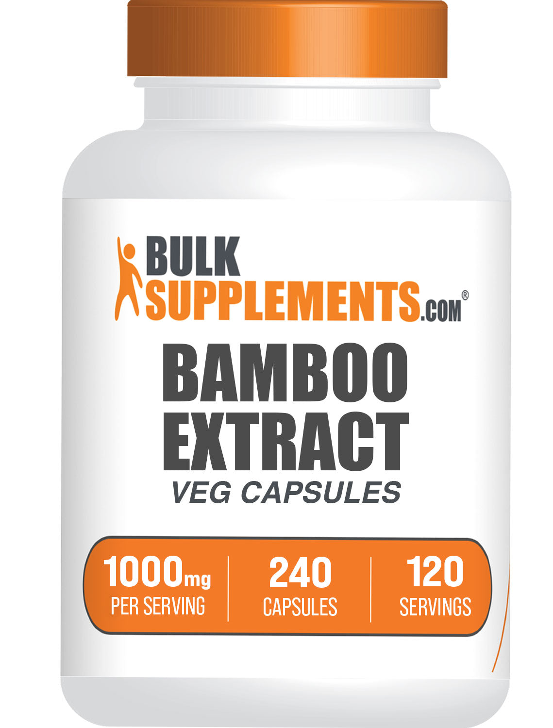 BulkSupplements.com Bamboo Extract 240 capsules bottle image