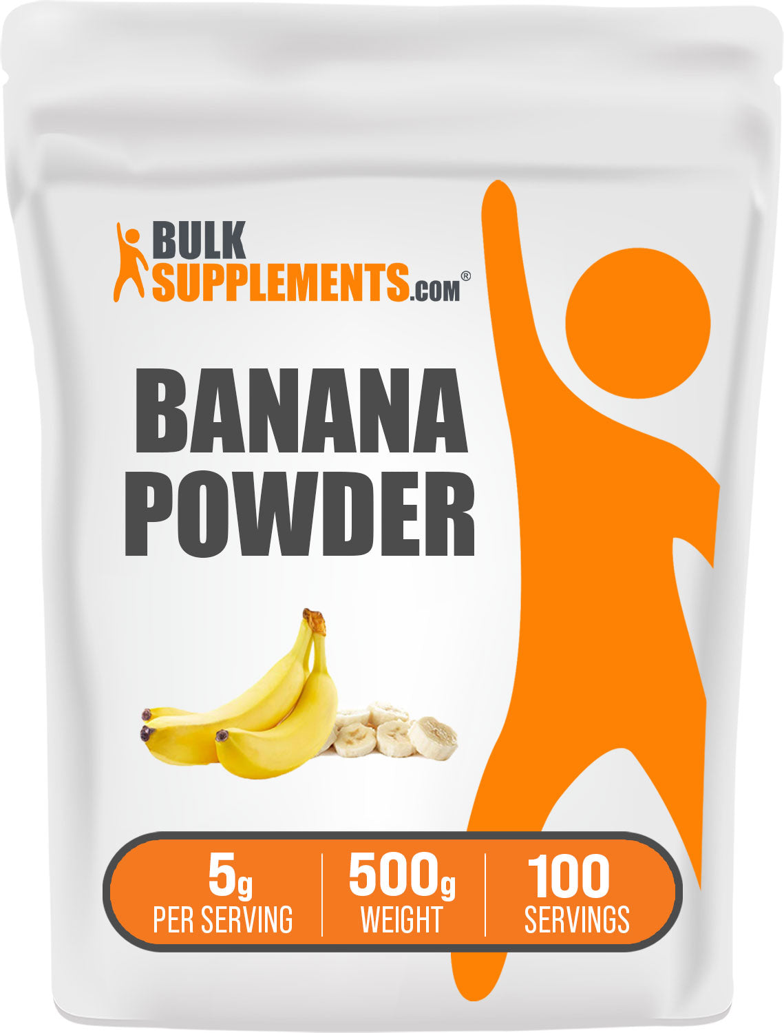 BulkSupplements.com Banana Powder 500g Bag