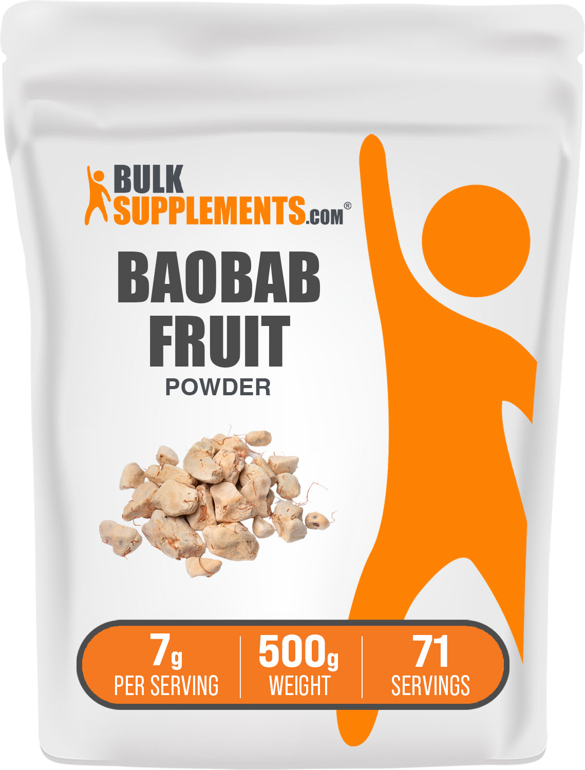 BulkSupplements.com Baobab Powder 500g bag image