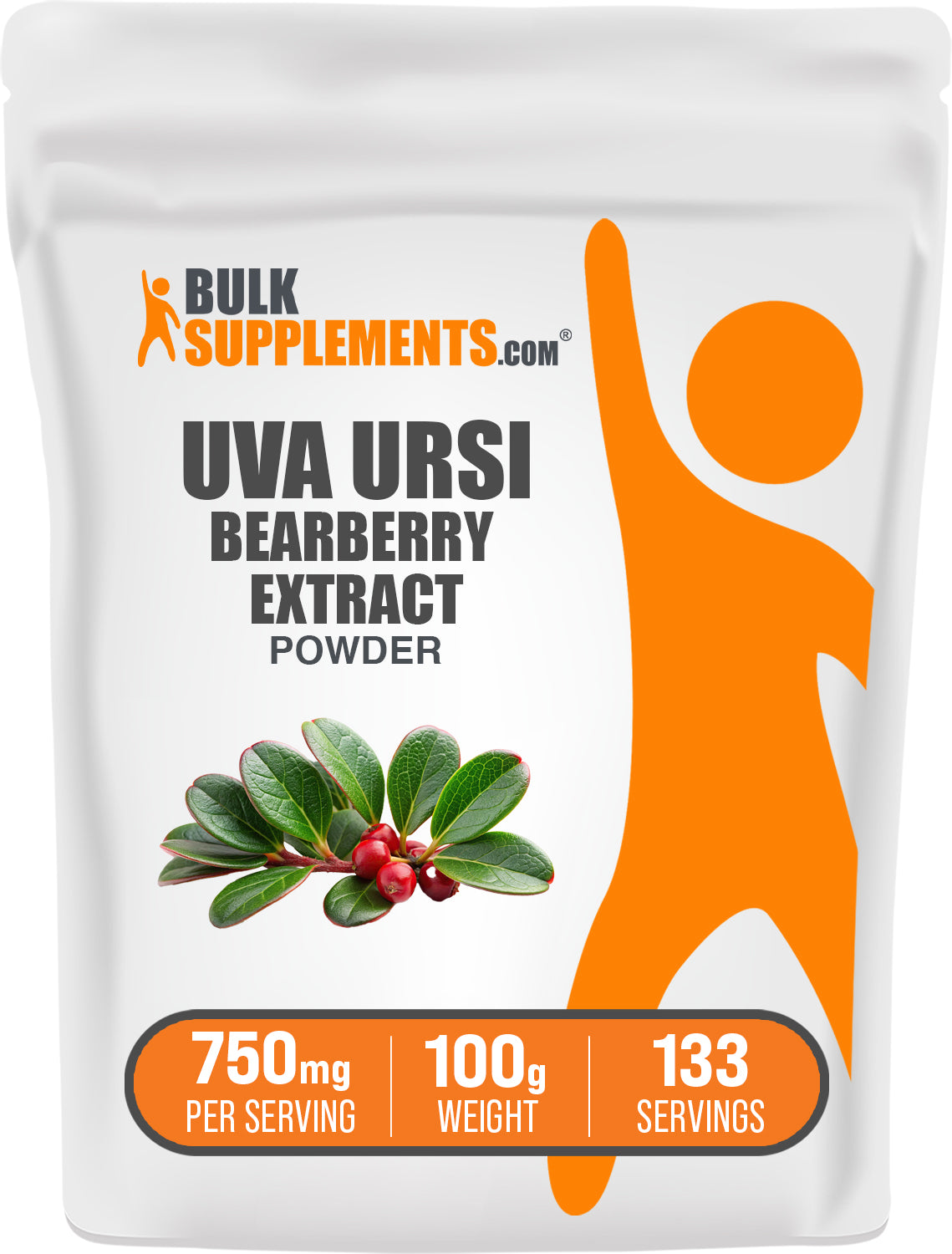 BulkSupplements.com Bearberry Extract Powder 100g bag image