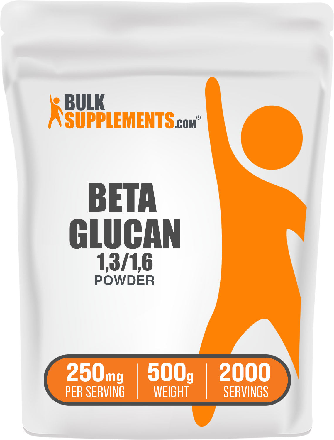 BulkSupplements.com Beta Glucan 1,3/1,6 Powder 500g bag image