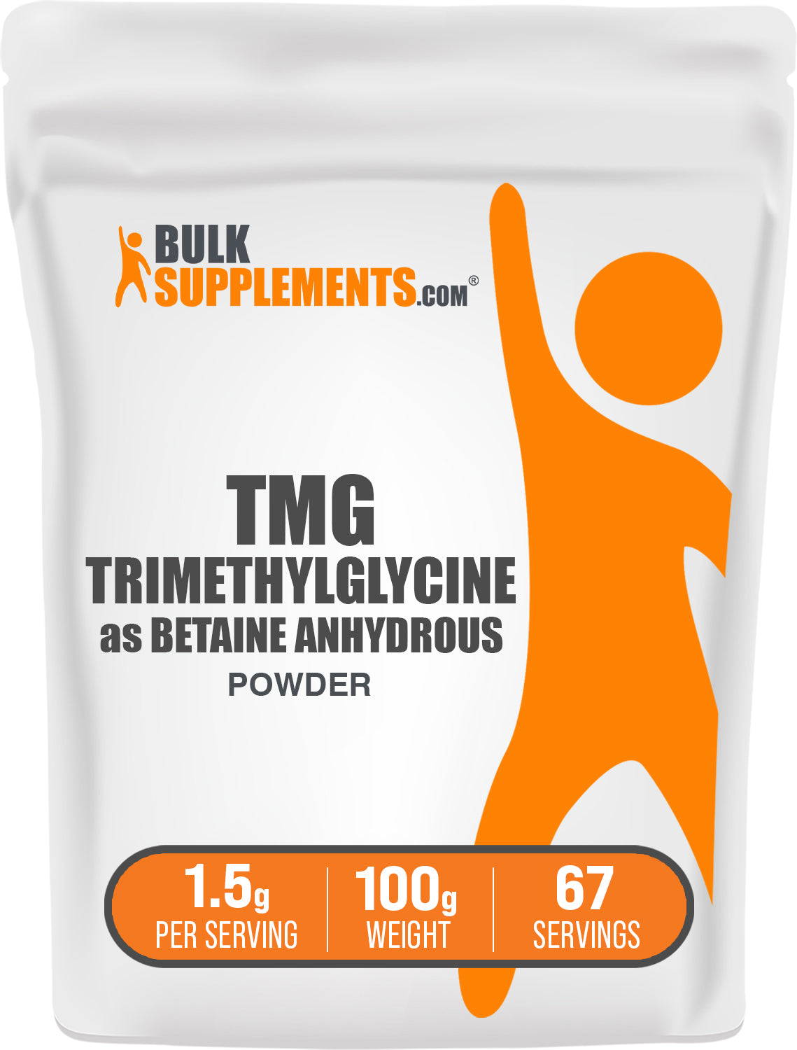 BulkSupplements.com Betaine Anhydrous TMG Powder 100g bag image