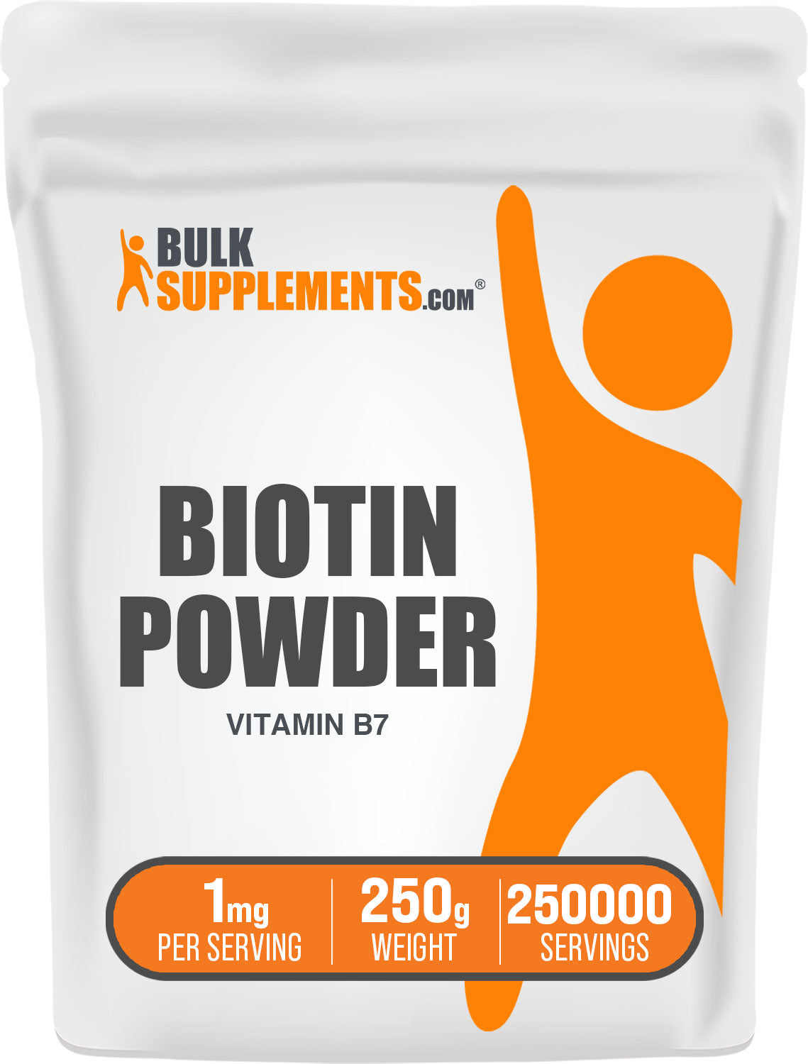 BulkSupplements Biotin Powder Vitamin B7 250g bag