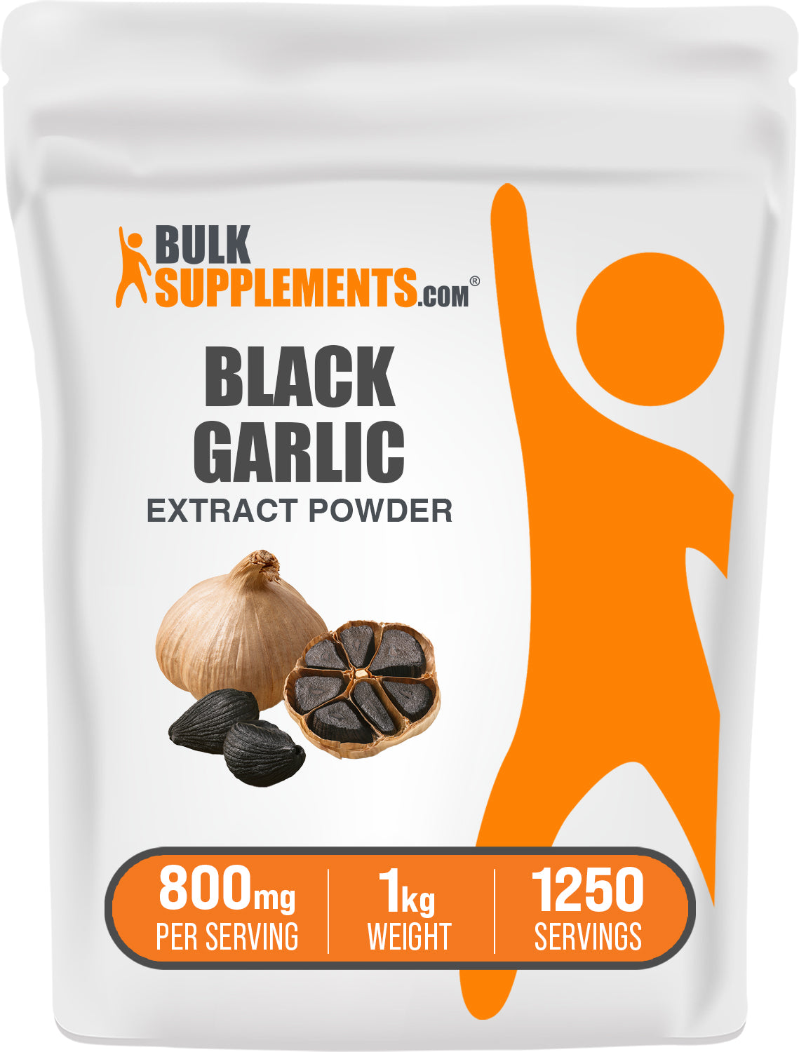 BulkSupplements.com Black Garlic Extract Powder 1kg bag image