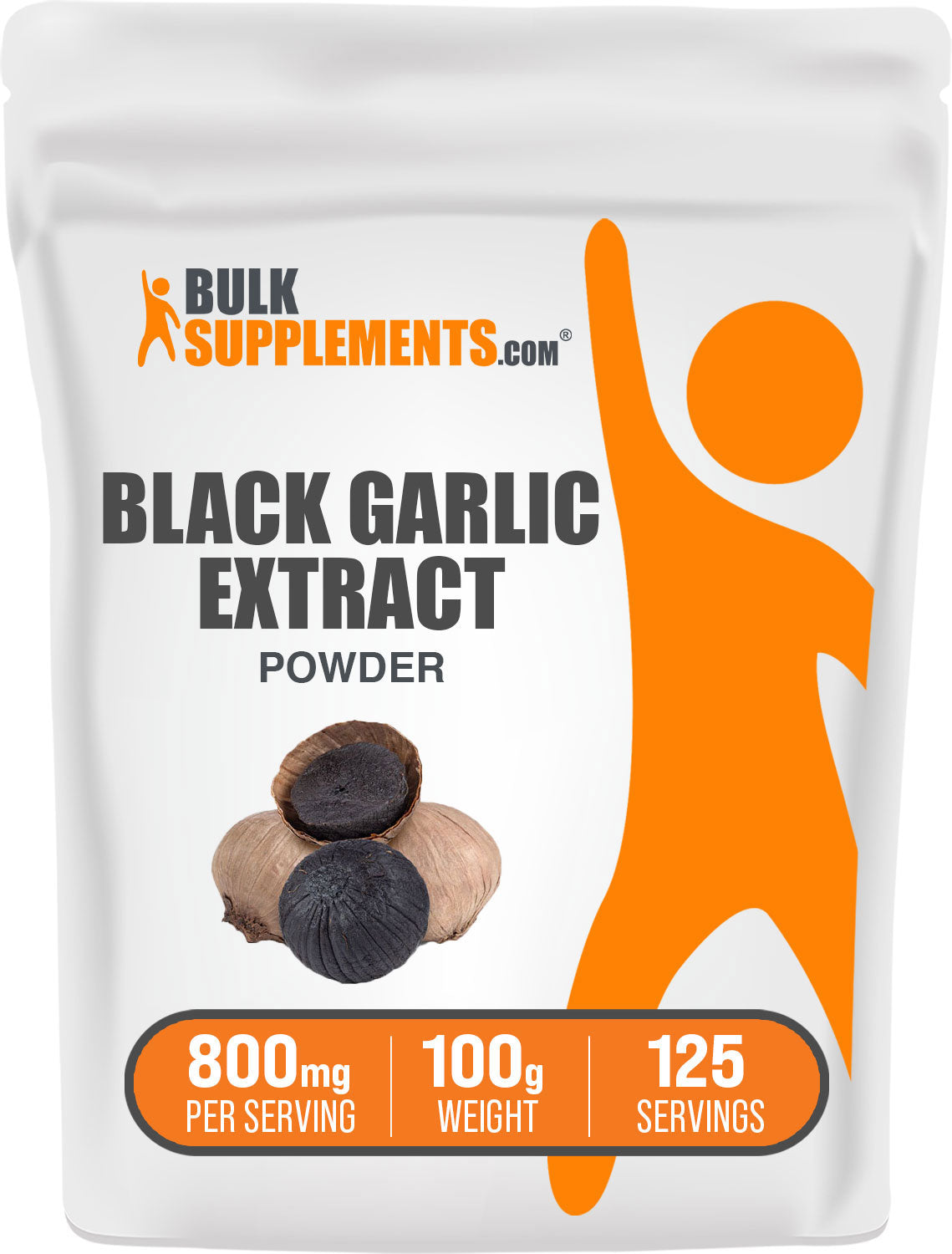 BulkSupplements.com Black garlic extract powder bag 100g