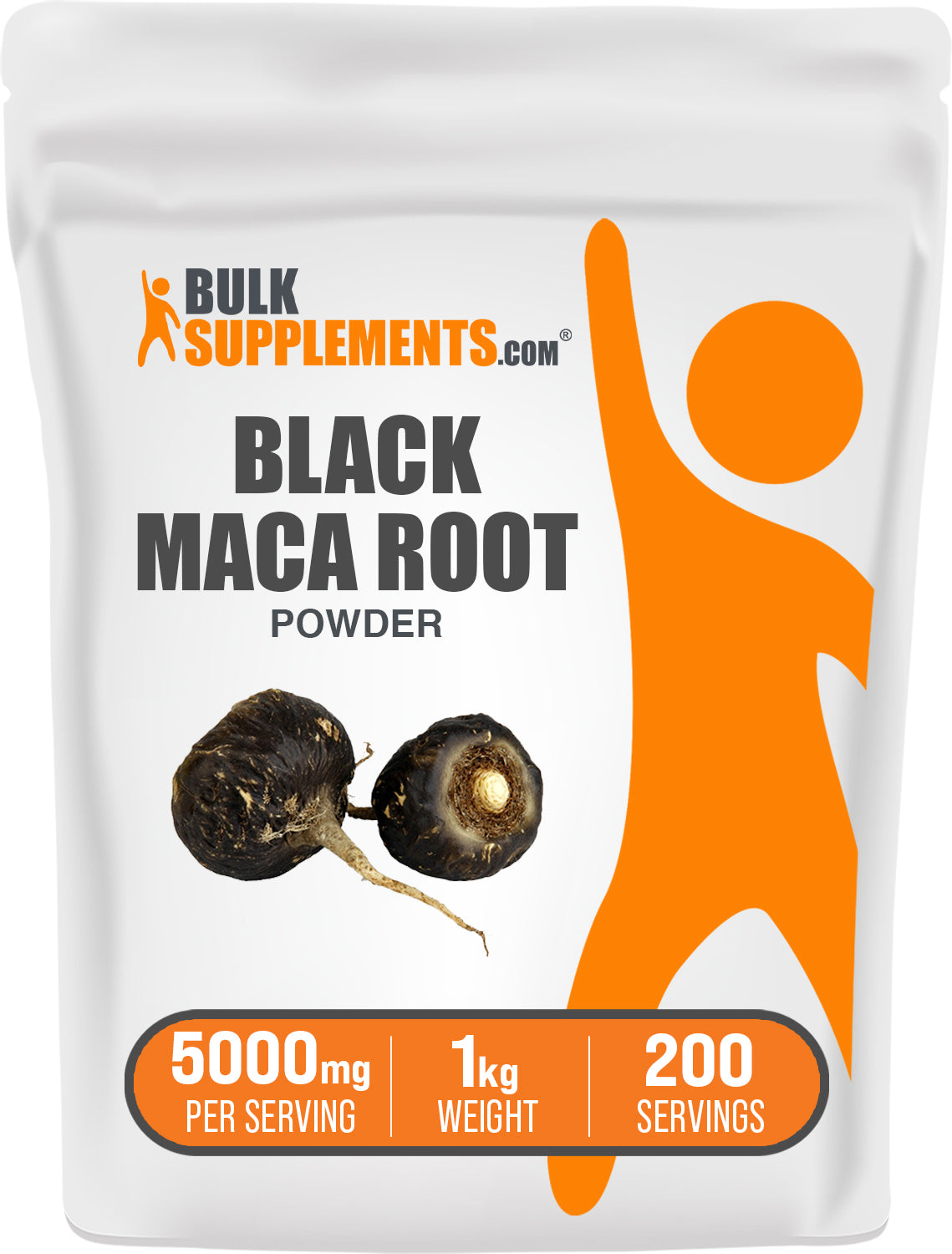 BulkSupplements.com Black Maca Powder 1kg bag