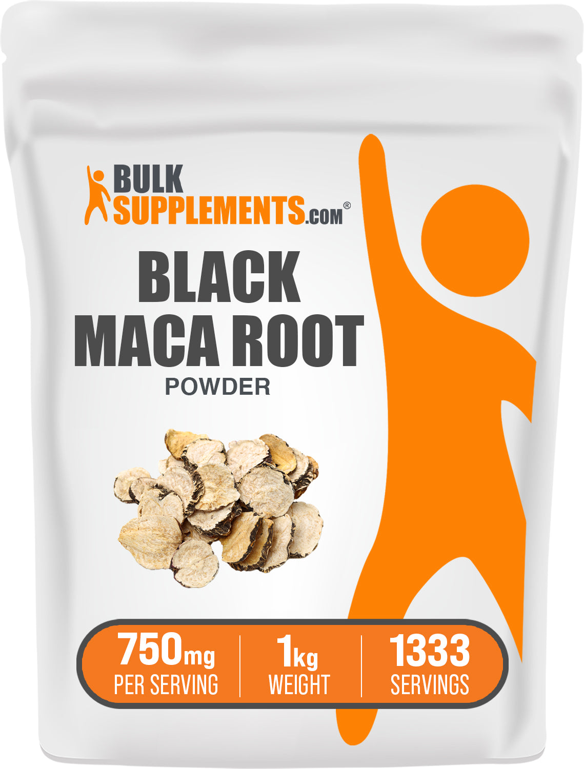 BulkSupplements.com Black Maca Powder 1kg bag image
