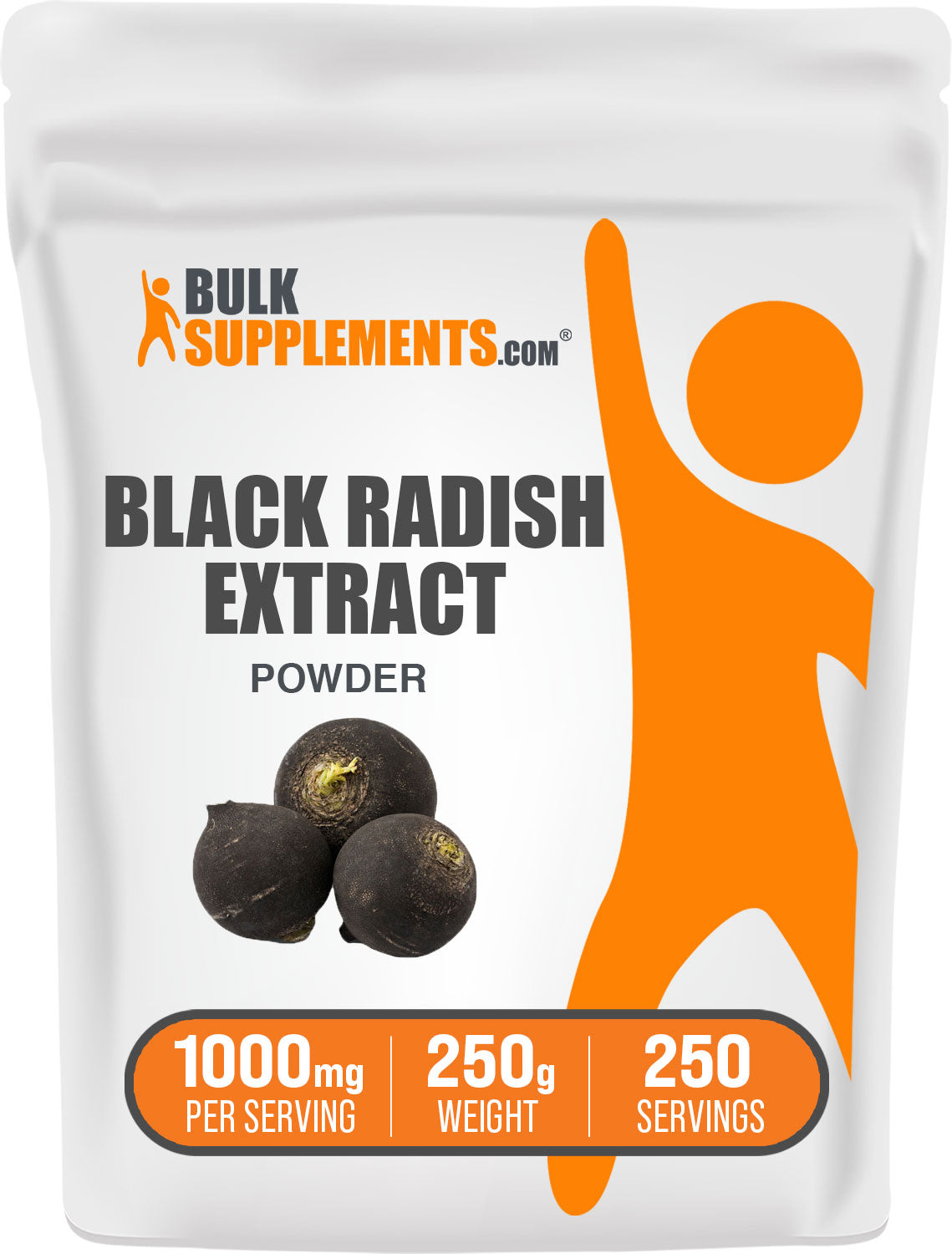 BulkSupplements.com Black Radish Extract Powder 250g Bag
