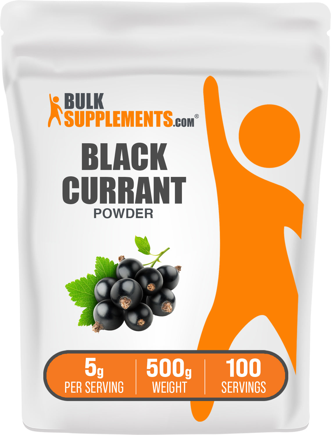 BulkSupplements.com Blackcurrant Powder 500g bag image