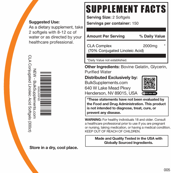 CLA Softgels 300ct Plain Label