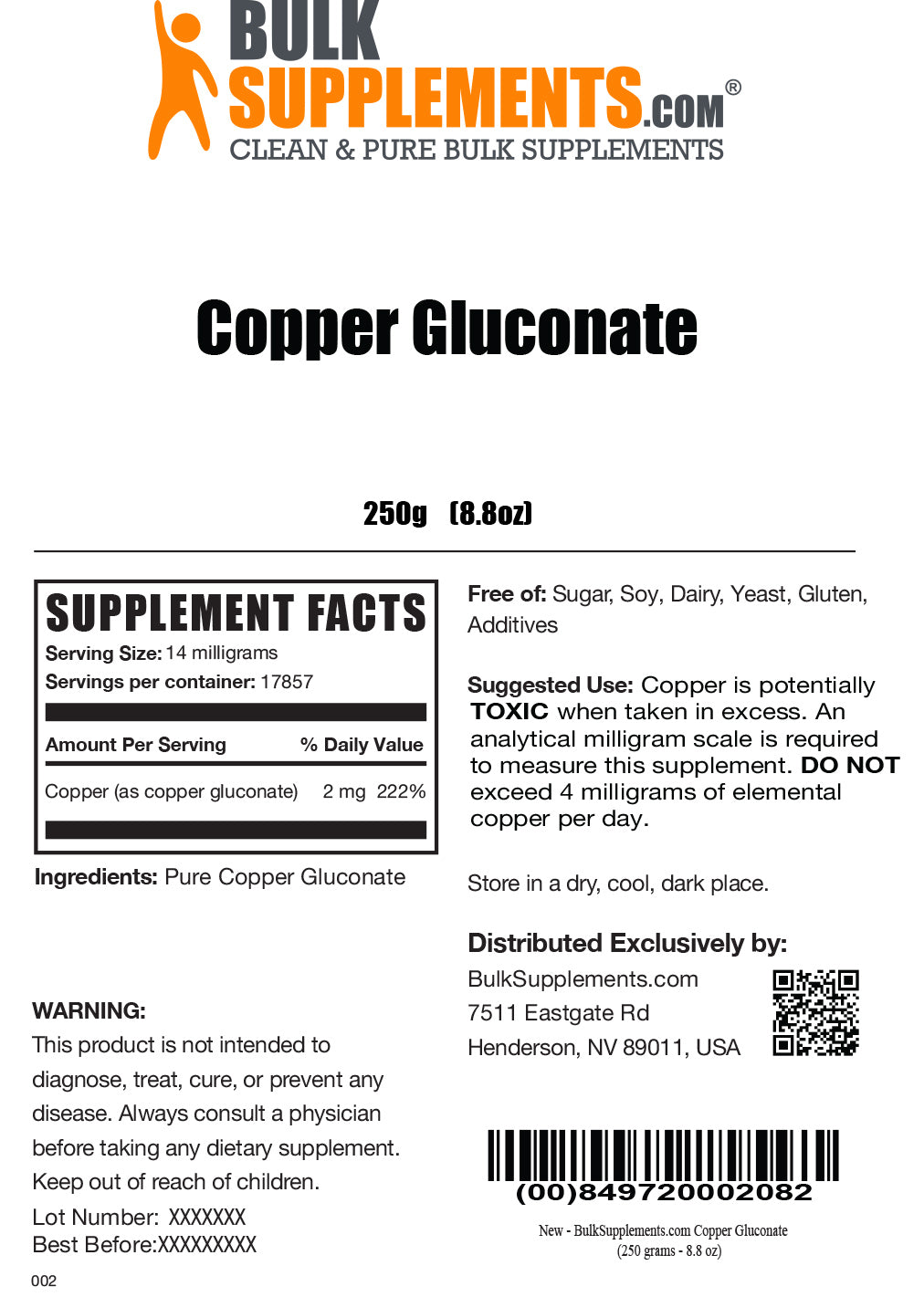Copper Gluconate Powder