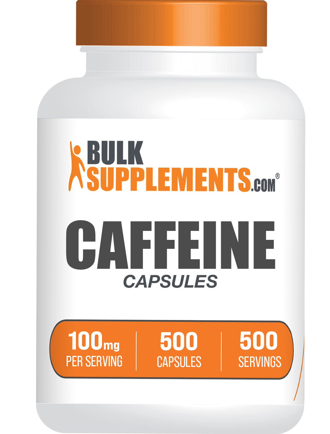BulkSupplements Caffeine Capsules 100mg 500ct