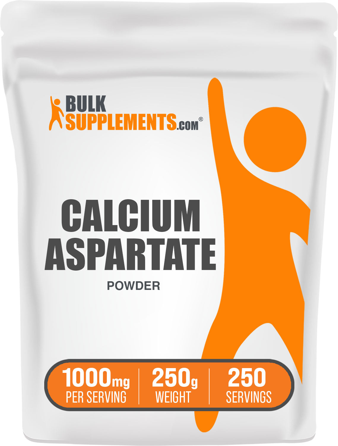 BulkSupplements.com Calcium Aspartate Powder 250g Bag
