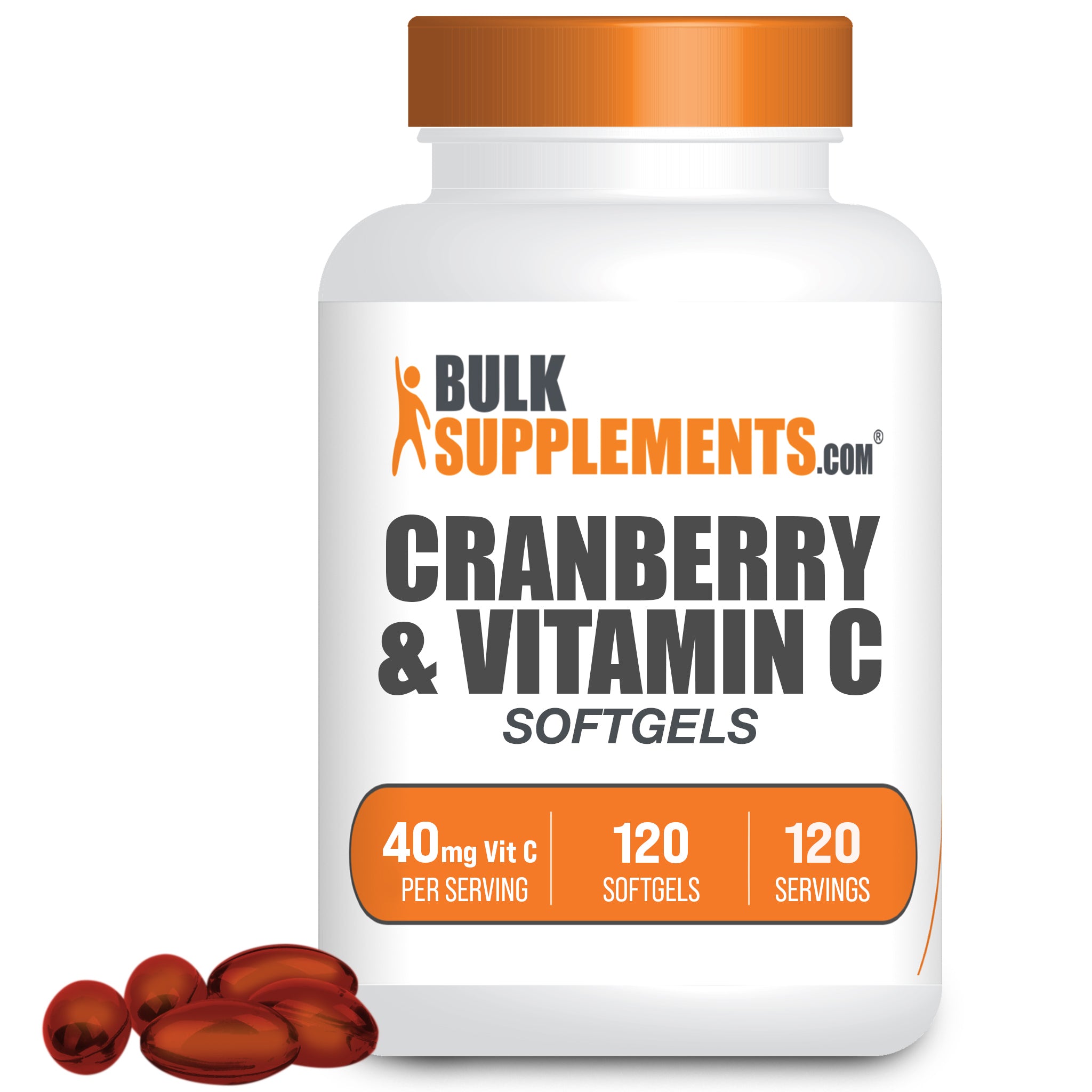 BulkSupplements Cranberry & Vitamin C Softgels 120 Softgels