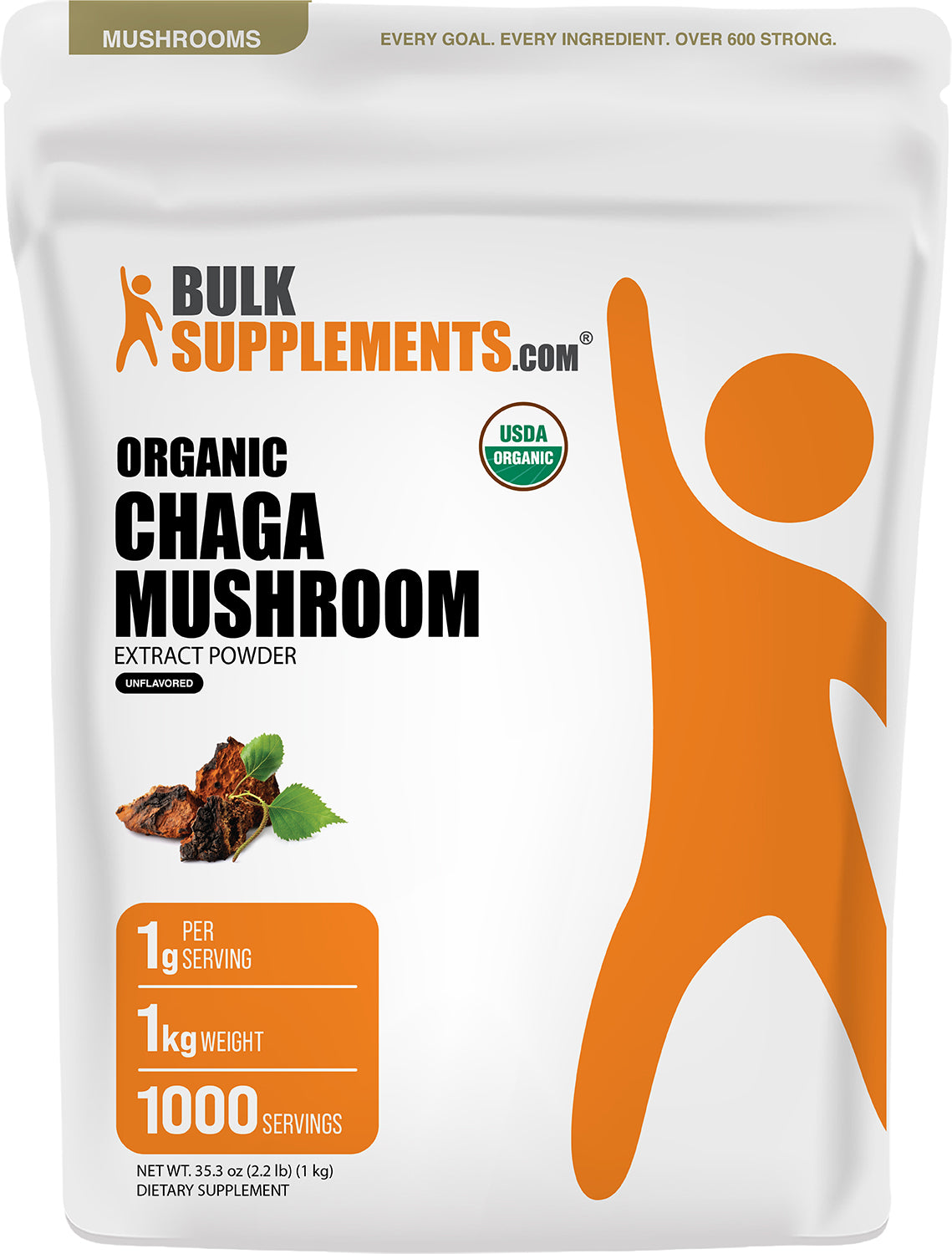 Organic Chaga Mushroom Extract Powder 1kg Main Image