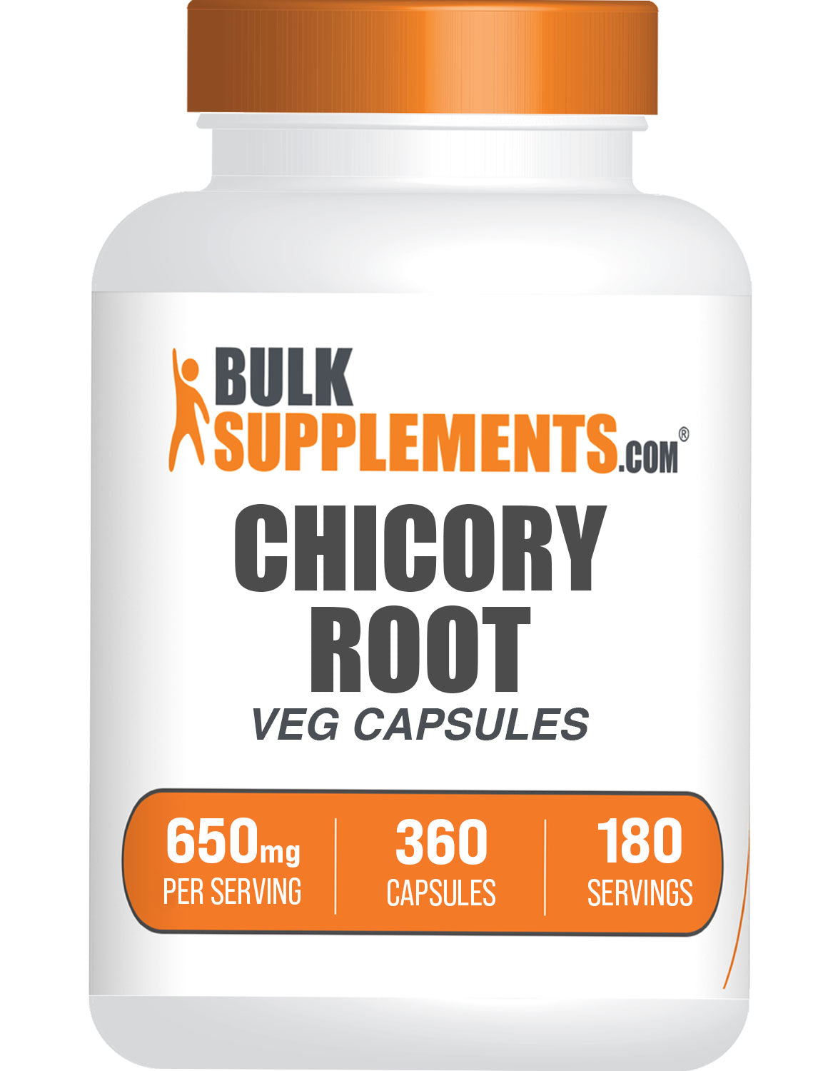BulkSupplements.com Chicory Root Extract 360 capsules bottle image