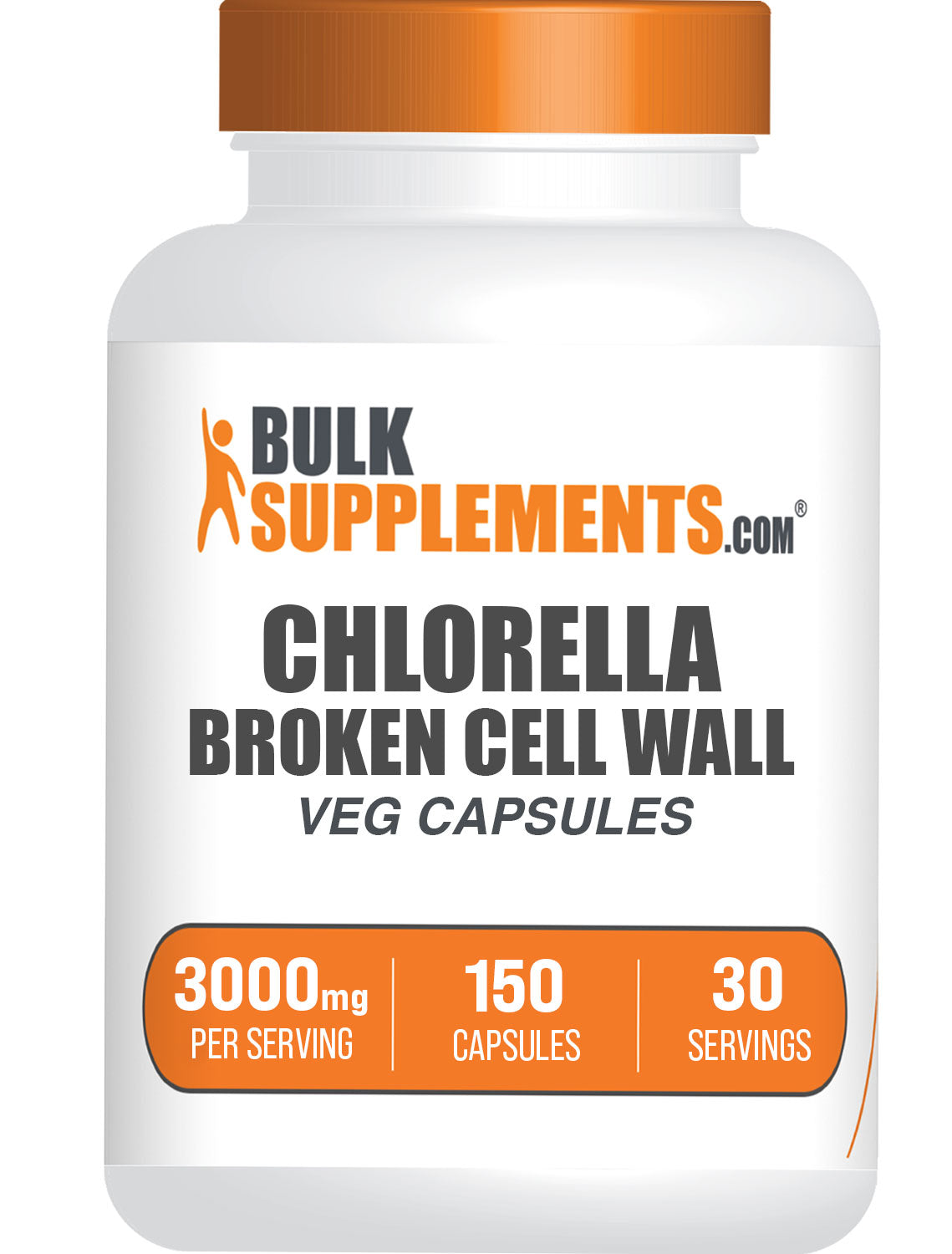 BulkSupplements.com Chlorella Capsules 150 ct bottle image