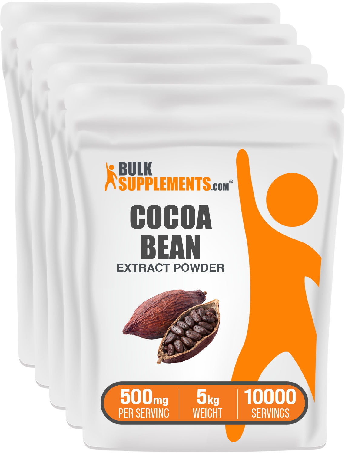 BulkSupplements.com Cocoa Bean Extract Powder 5kg bag image