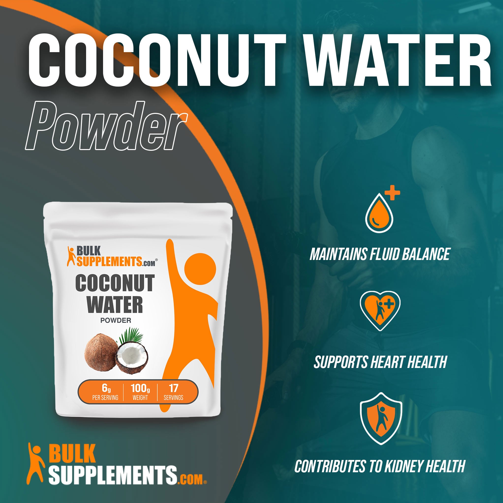 Benefits of our 100g Electrolytes Powder; maintains fluid balance, supports heart health, contributes to kidney health