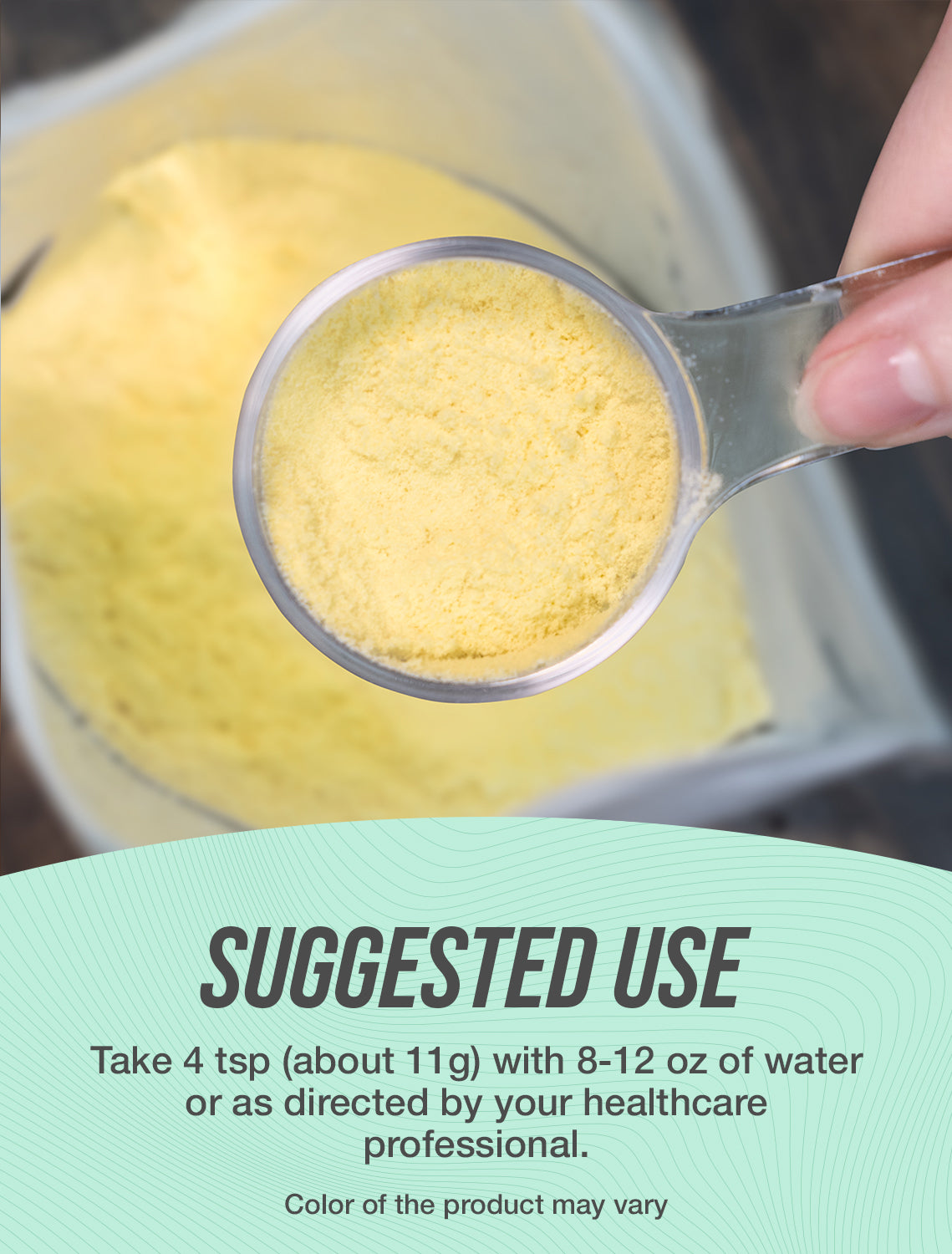 Collagen peptides powder suggested use image