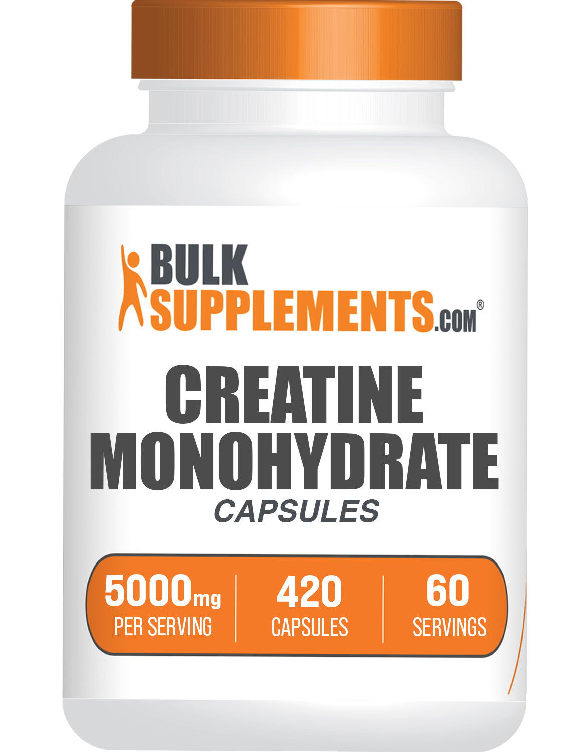 BulkSupplements.com Creatine Monohydrate 420 capsules bottle image