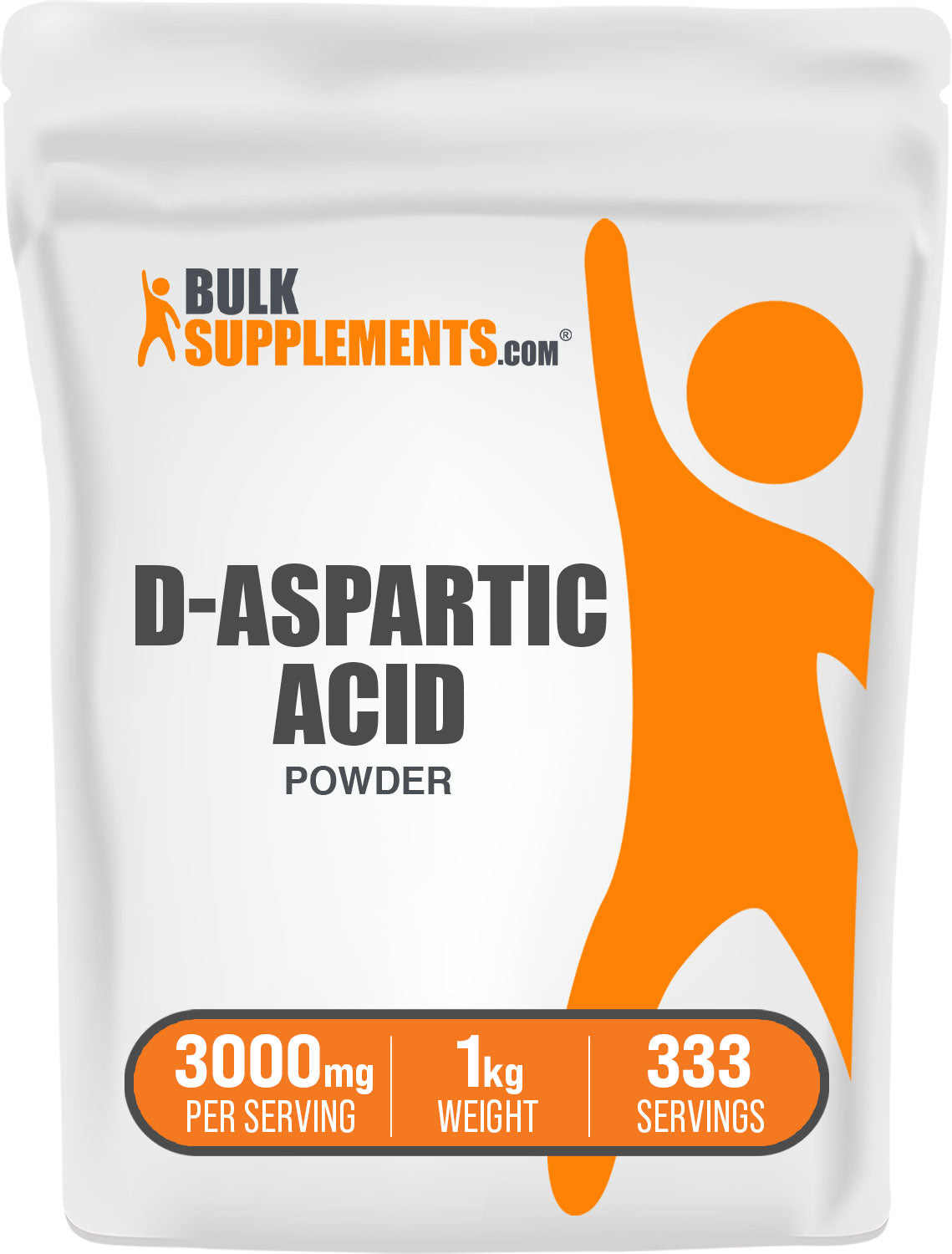 BulkSupplements D-Aspartic Acid Powder 1kg 2.2 lbs