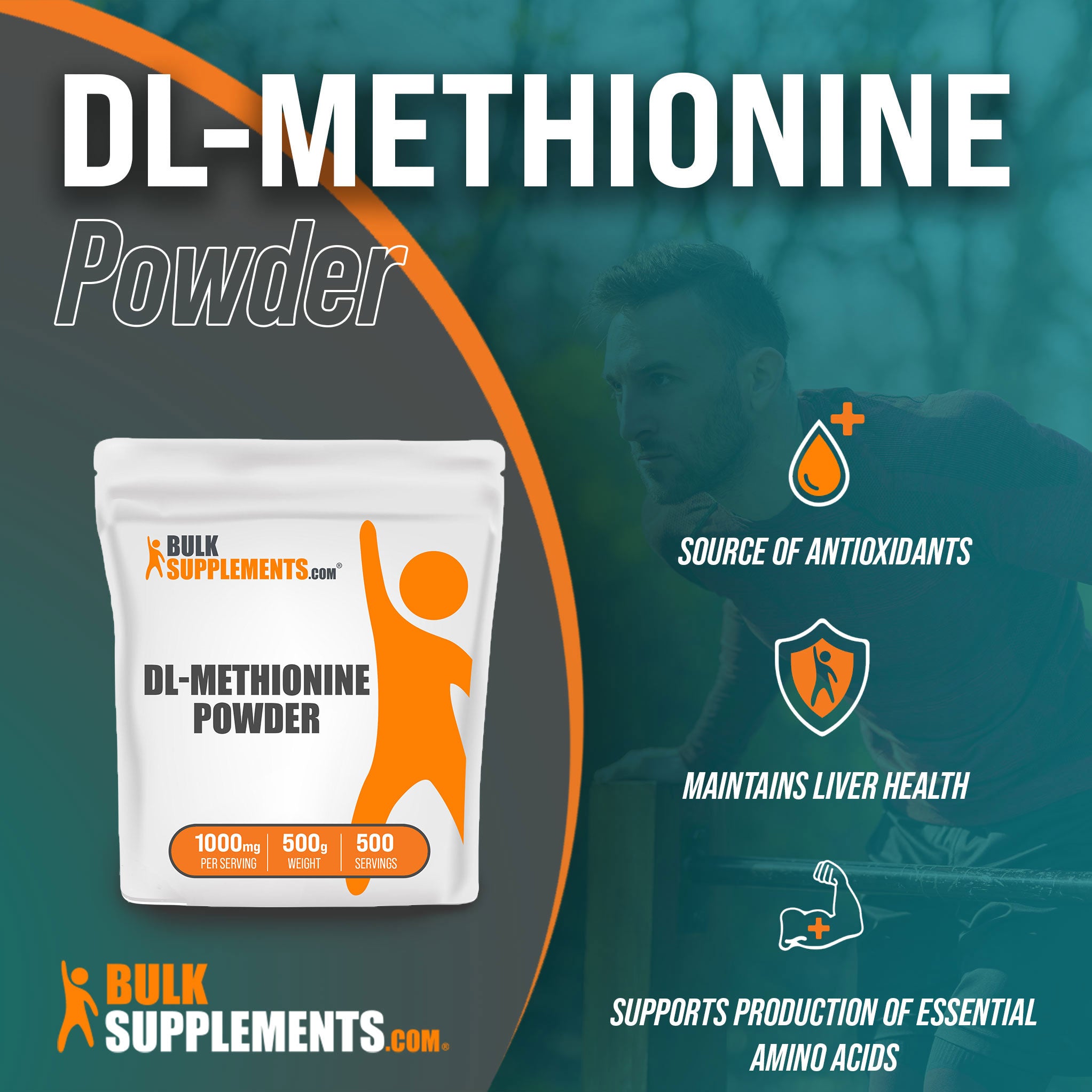Benefits of DL-Methionine; source of antioxidants, maintains liver health, supports production of essential amino acids
