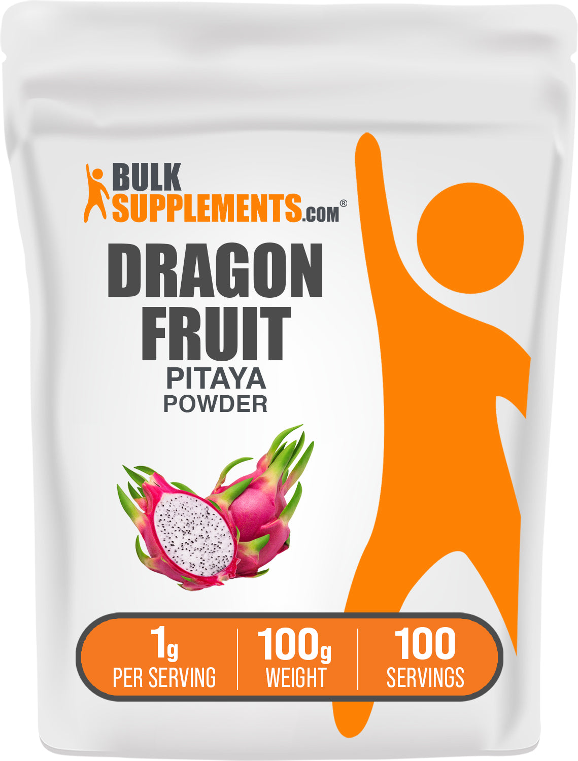 BulkSupplements.com Dragon Fruit Extract Powder 100g bag image