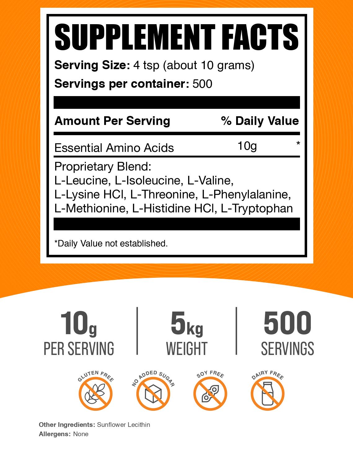 EAA powder label 5kg