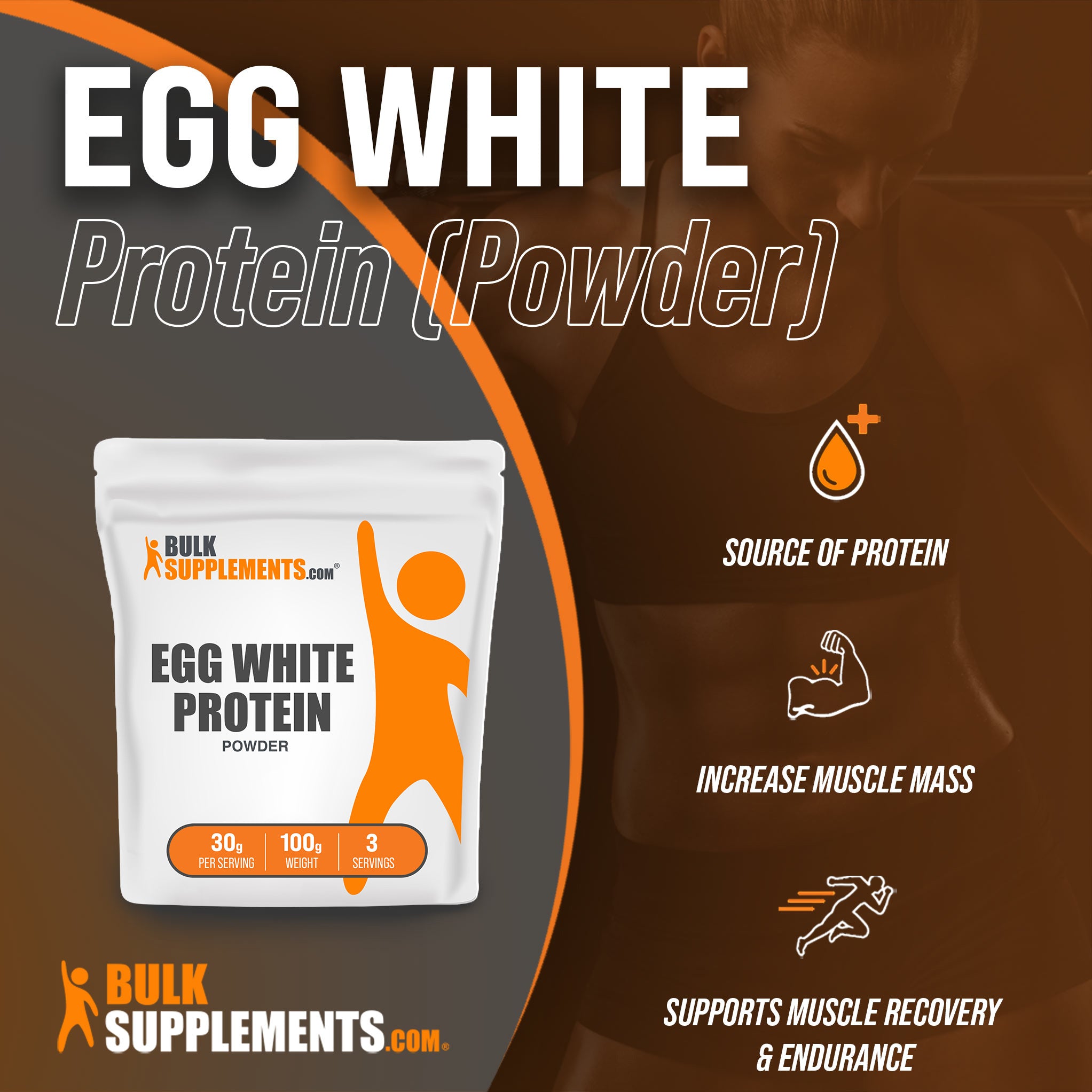 Benefits of Egg White Protein Powder; source of protein, increase muscle mass, supports muscle recovery and endurance