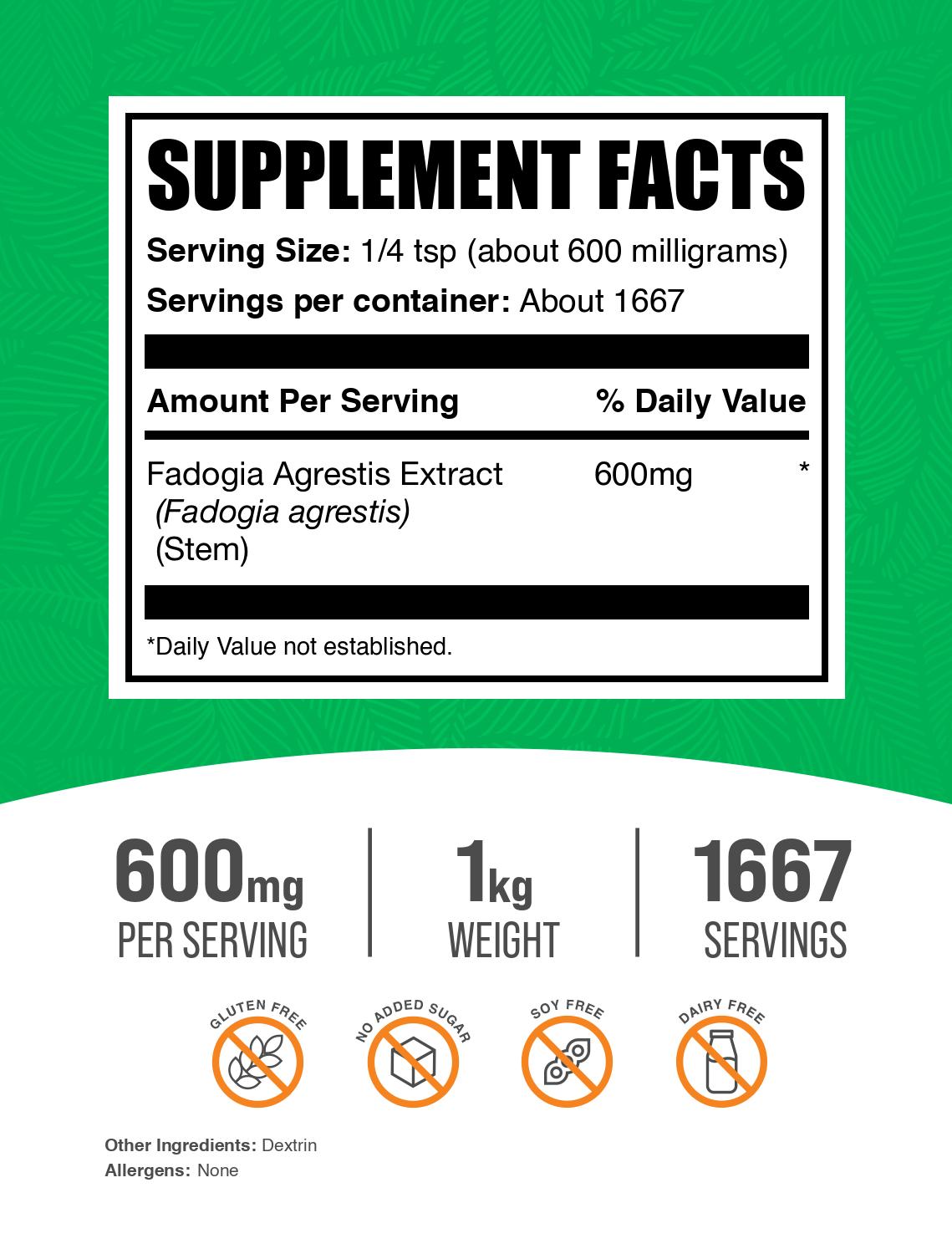 Fadogia Agrestis extract powder label 1kg
