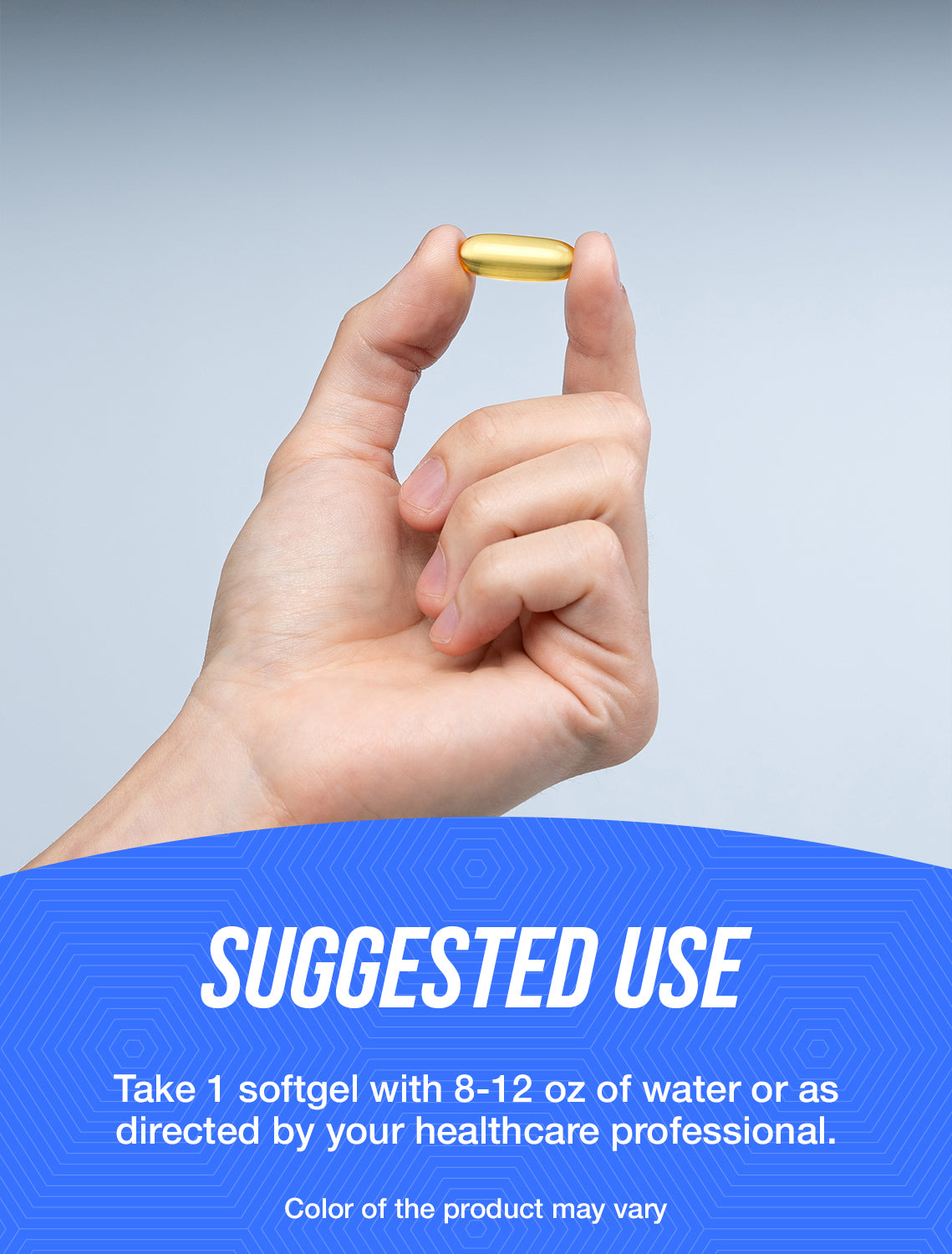 Fish oil softgels suggested use image
