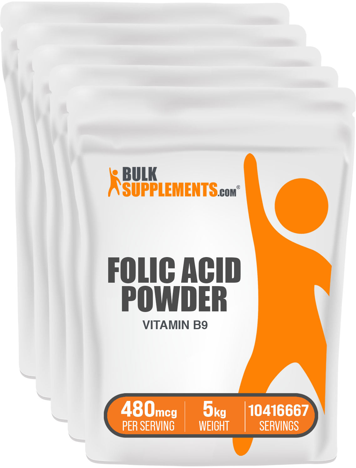 BulkSupplements Folic Acid Powder Vitamin B9 Powder 5 Kilograms bags