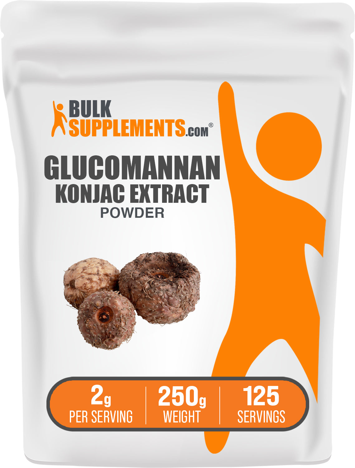 BulkSupplements.com Konjac Root Extract Powder 250g bag image