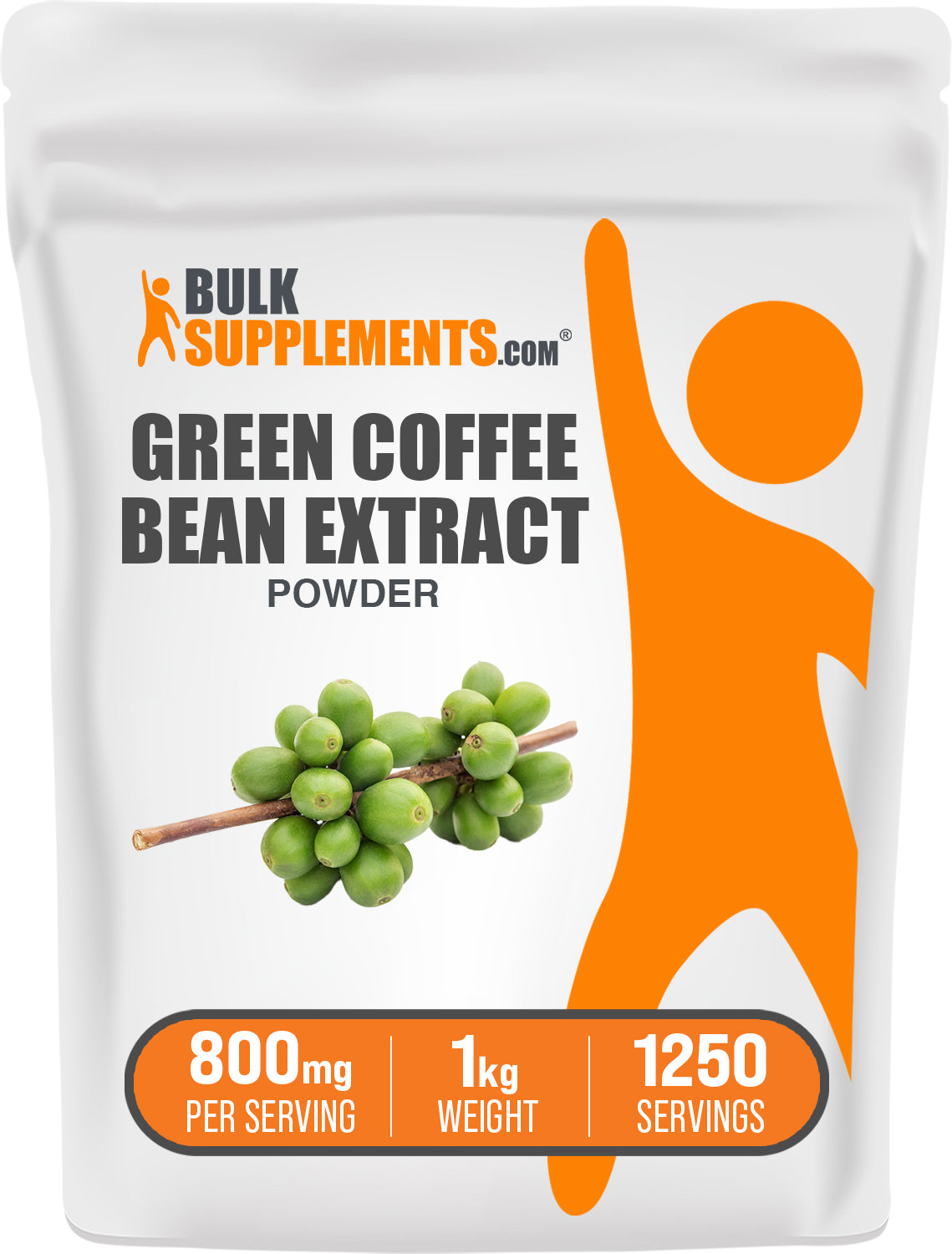 BulkSupplements.com Green Coffee Bean Extract Powder 1kg bag image