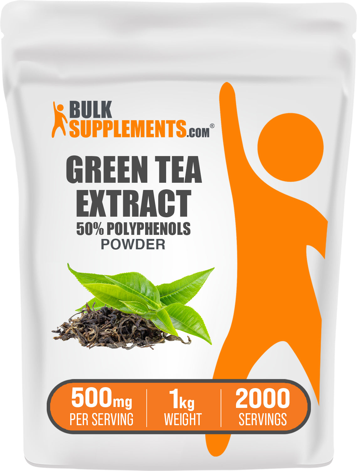 BulkSupplements.com Green Tea Extract (50% Polyphenols) Powder 1kg bag image
