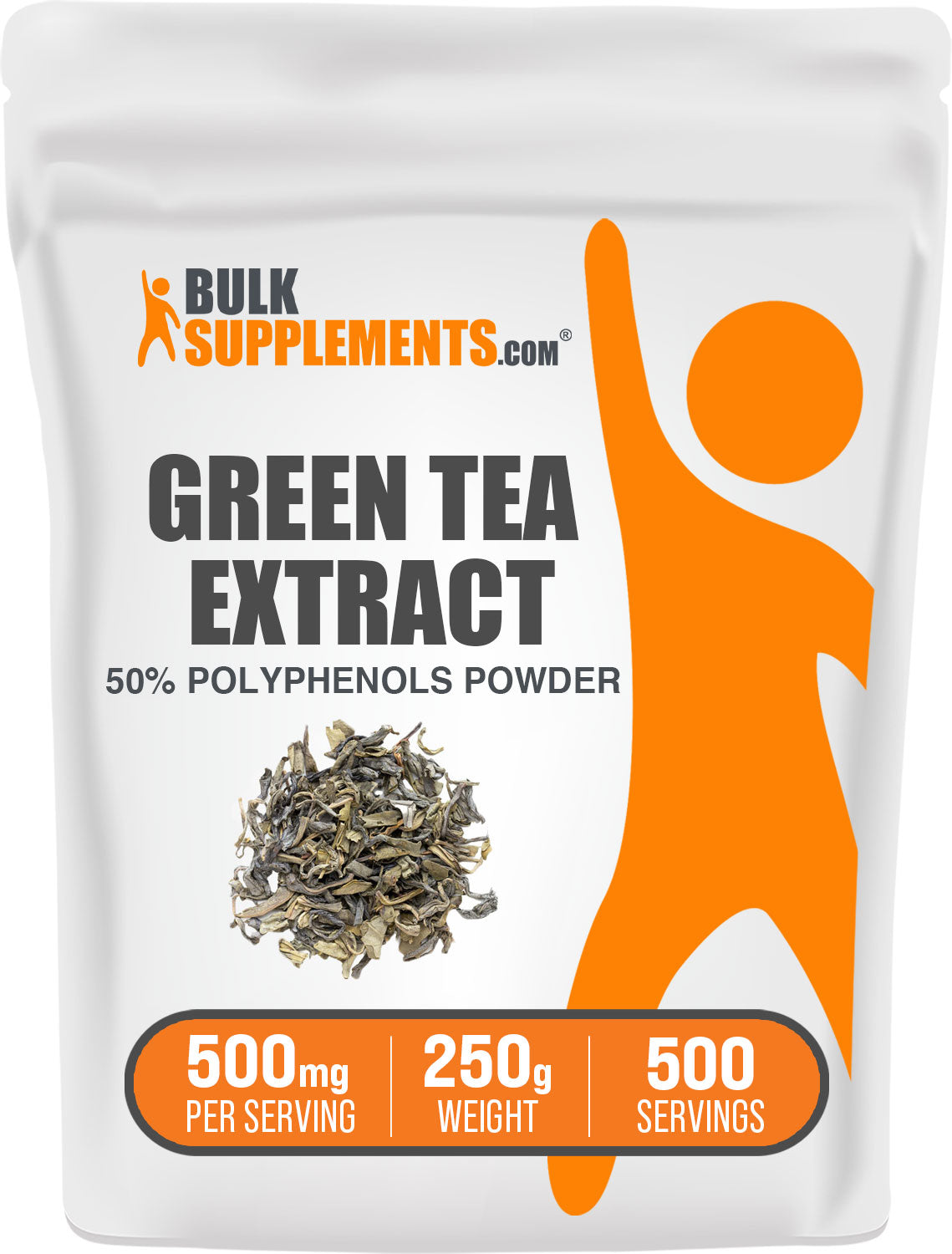 BulkSupplements.com Green Tea Extract 50% Polyphenols Powder 250g Bag
