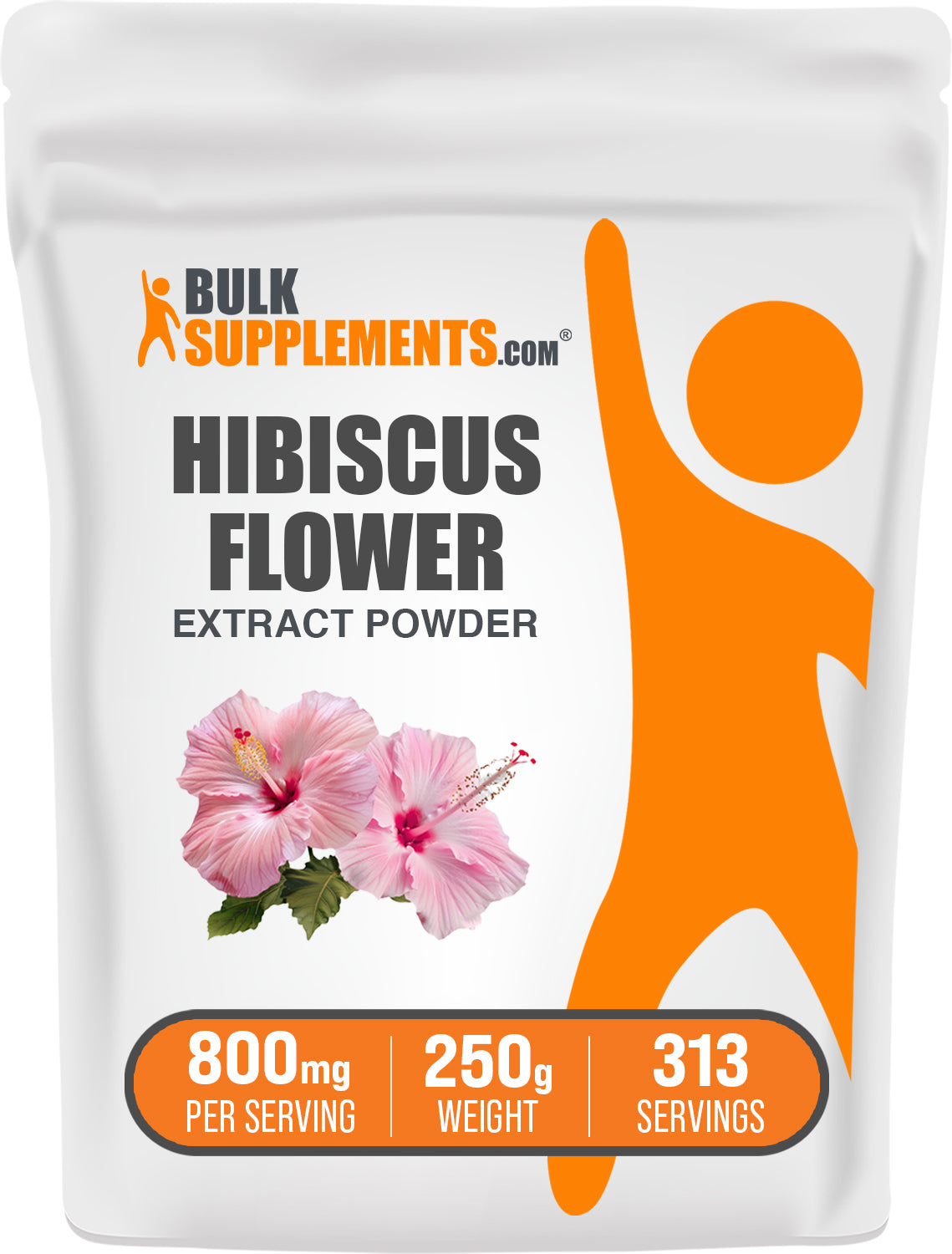 BulkSupplements.com Hibiscus Flower Extract Powder 250g bag image