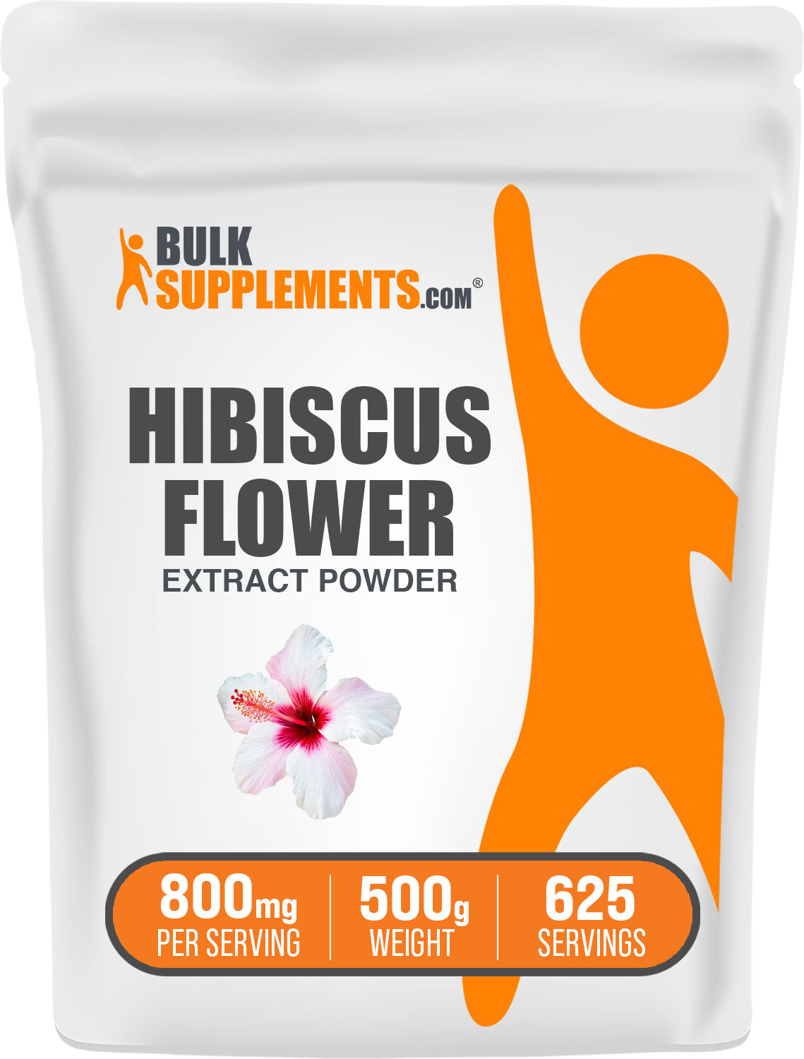 BulkSupplements.com Hibiscus Flower Extract Powder 500g Bag