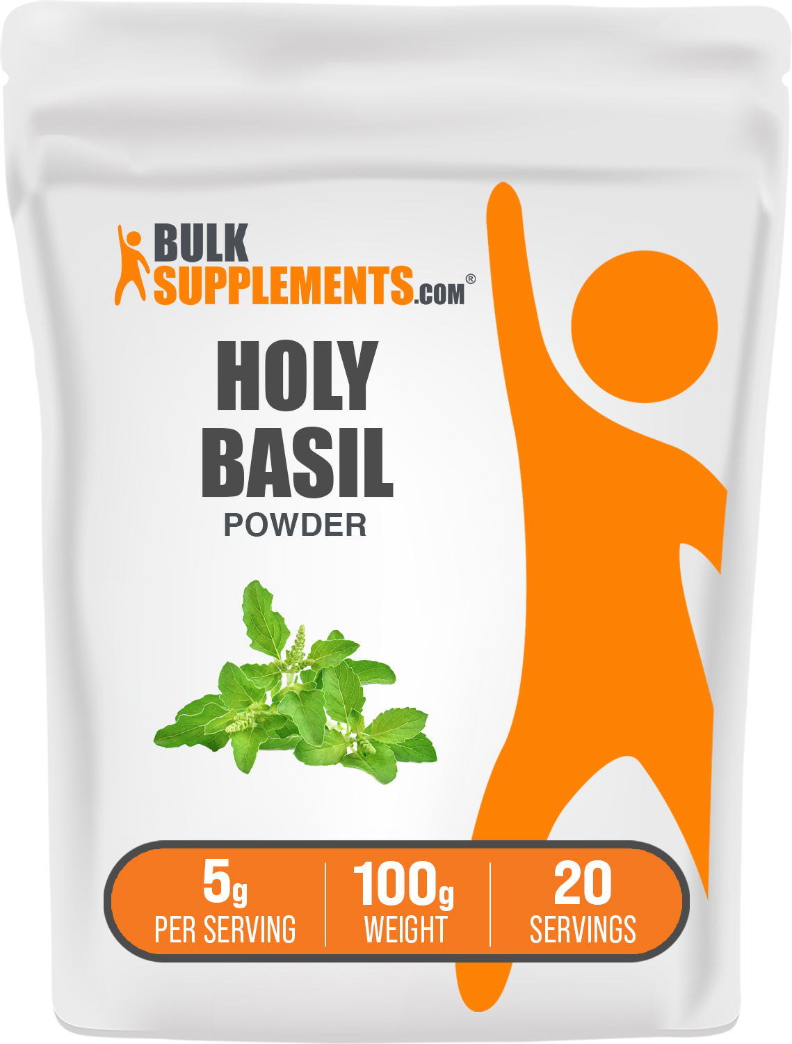 BulkSupplements.com Holy Basil Powder 100g bag image