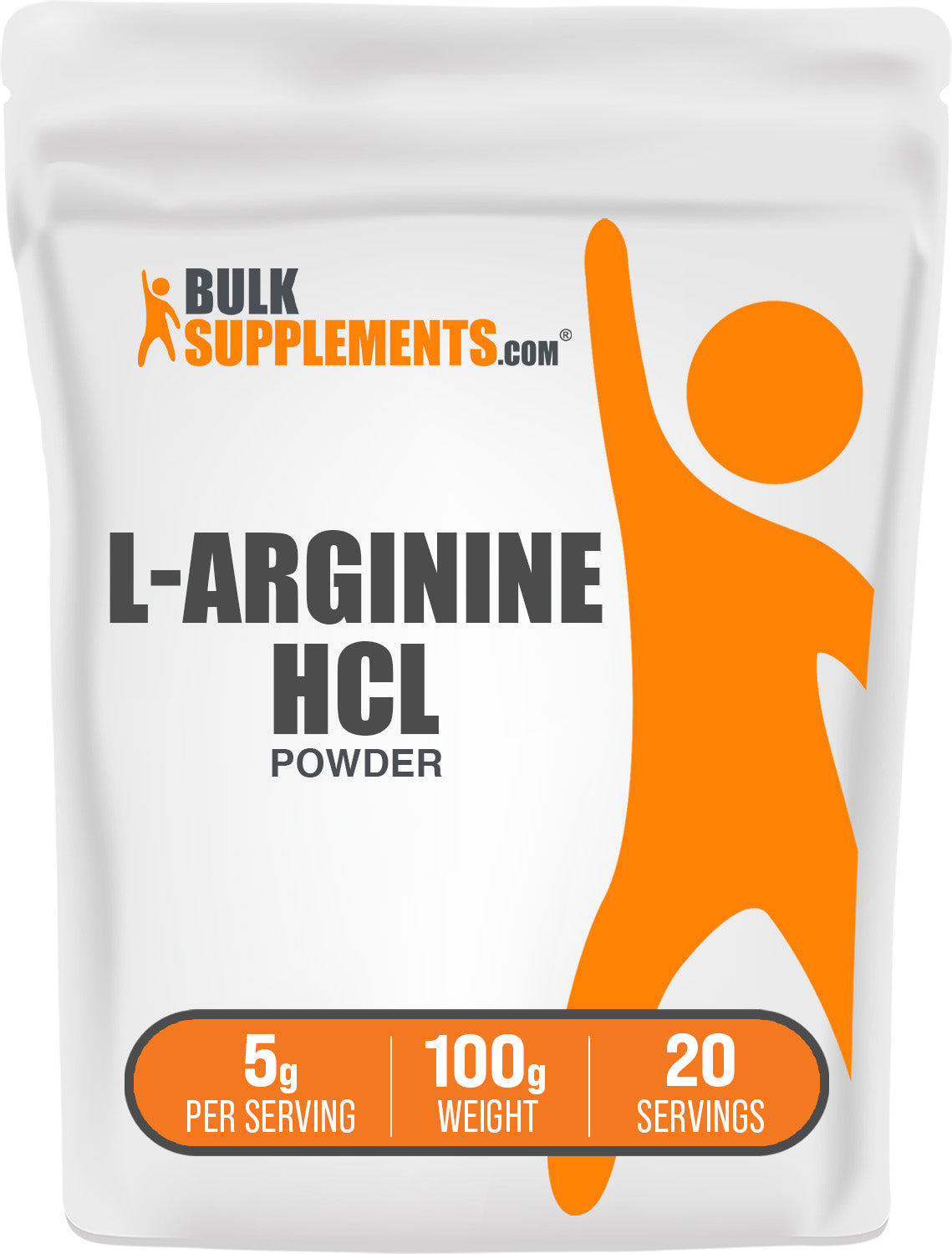 BulkSupplements.com L-Arginine HCl Powder 100g bag image