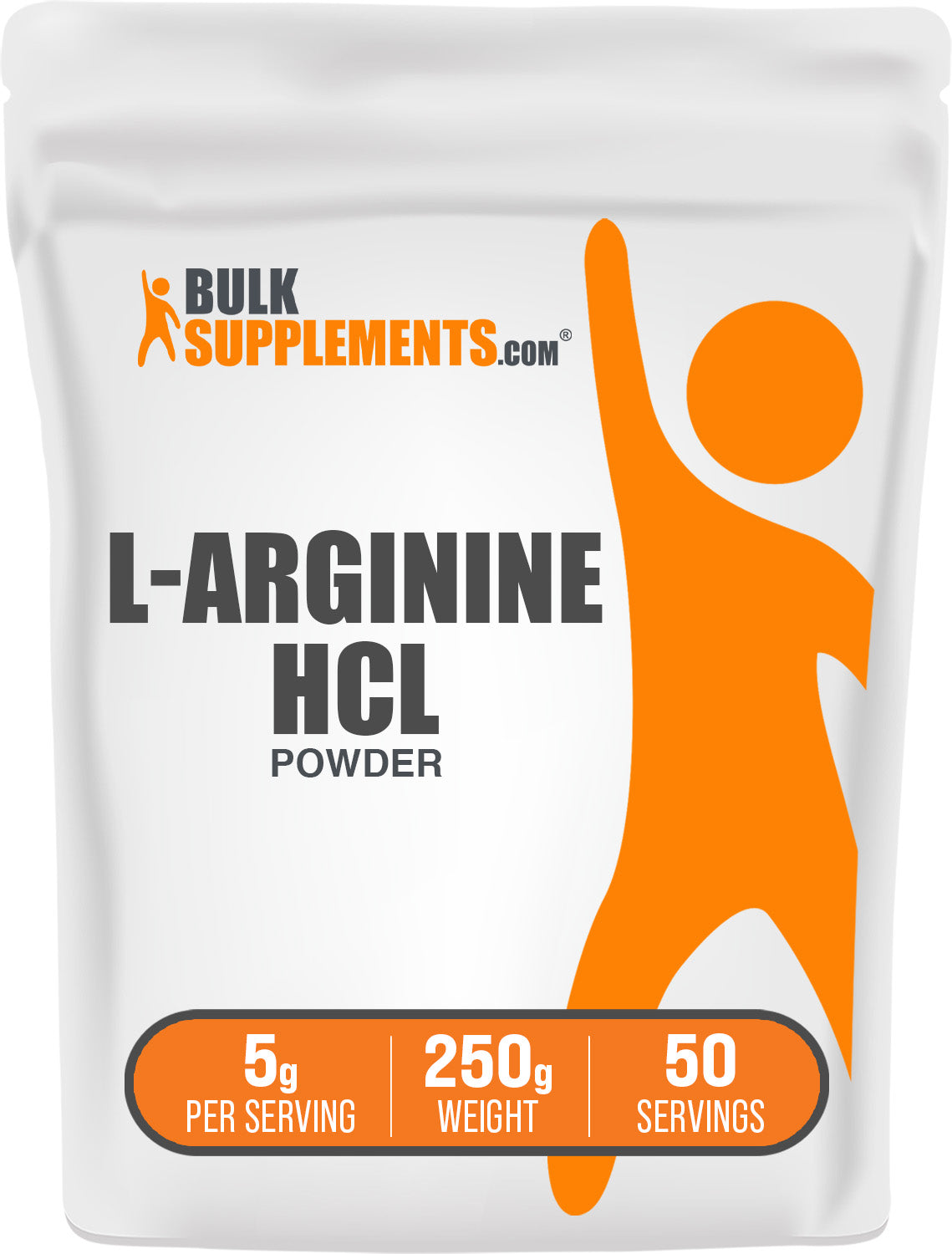 BulkSupplements.com L-Arginine HCl Powder 250g bag image